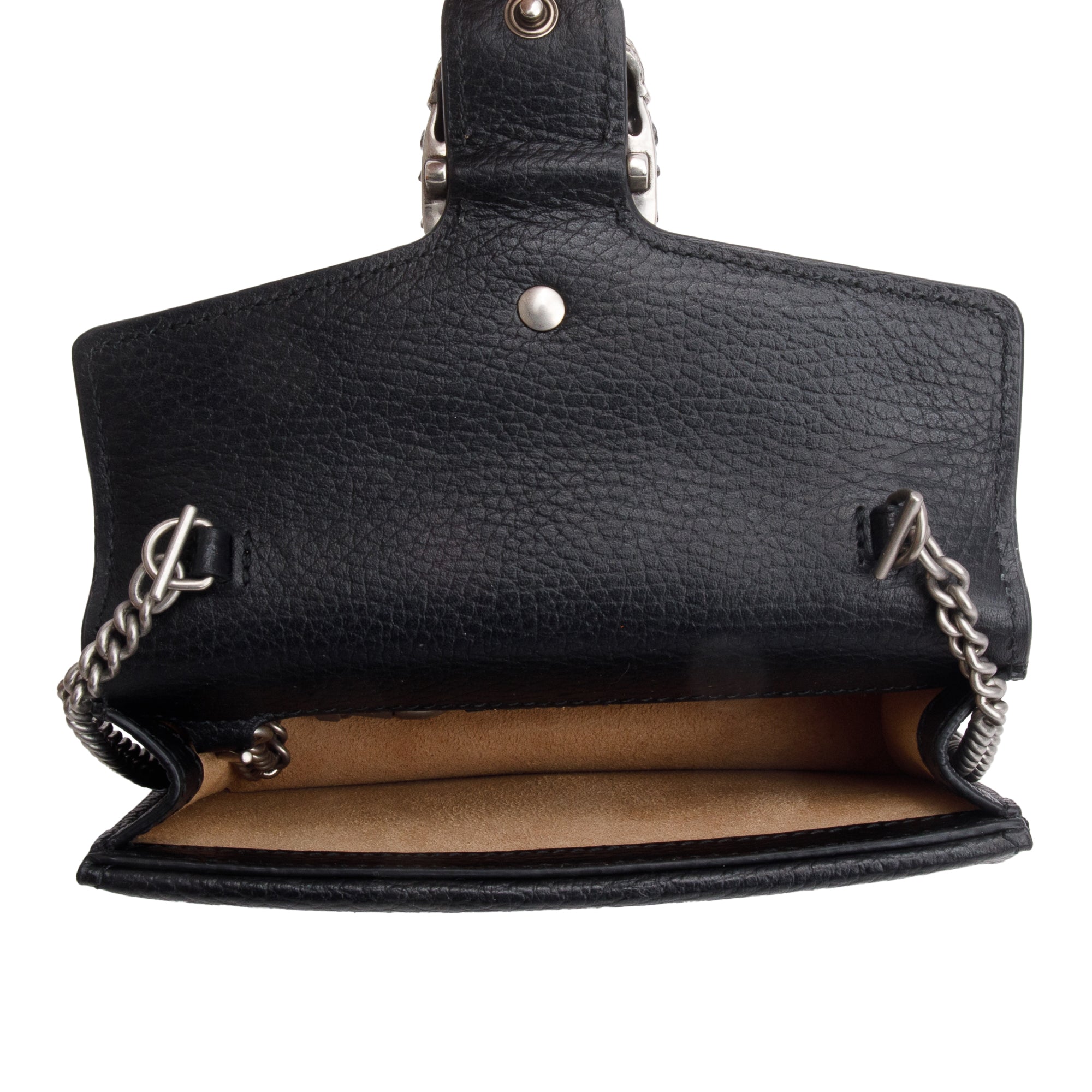 Gucci Dionysus Black Leather Super Mini Bag