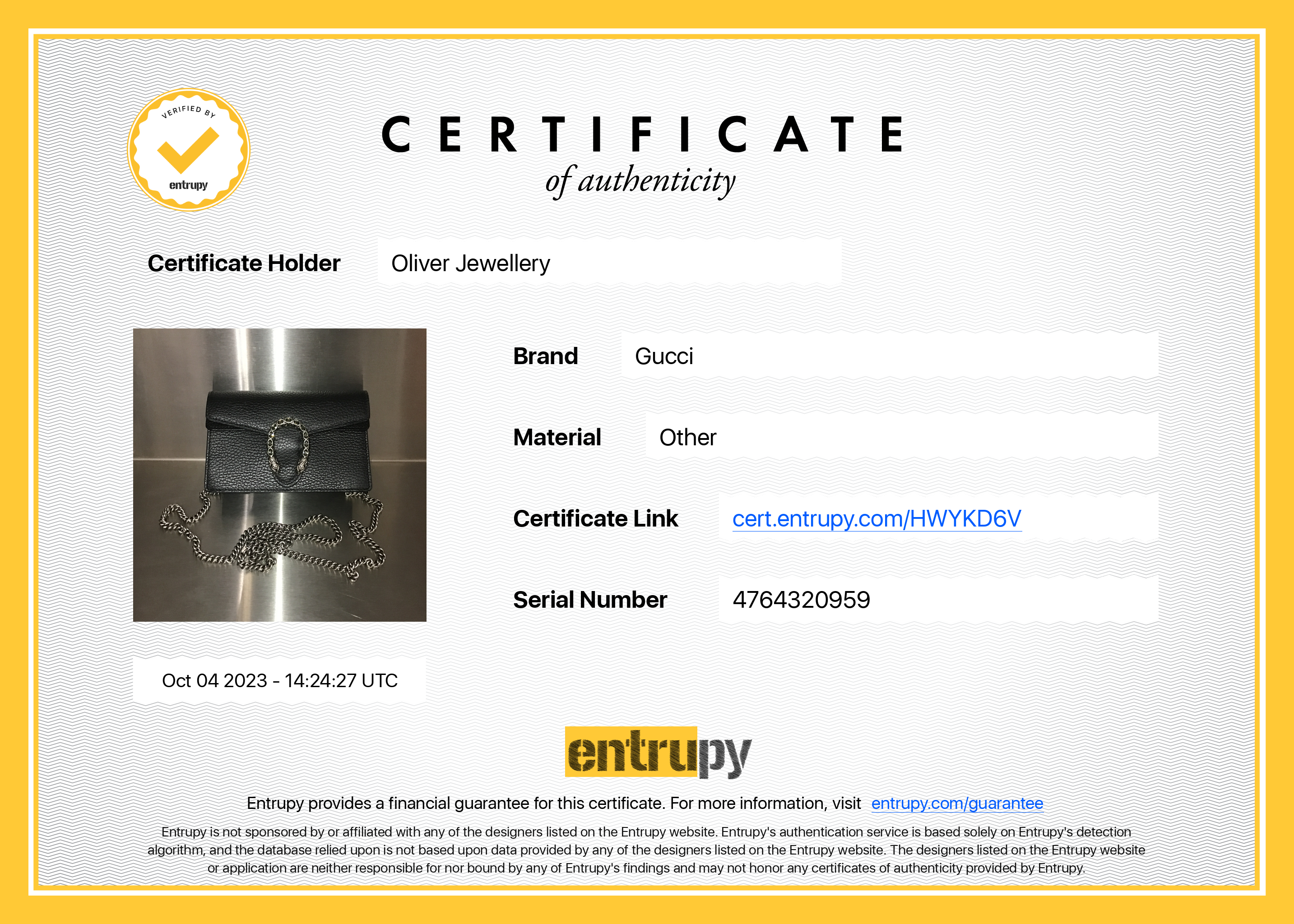 Gucci Dionysus Black Leather Super Mini Bag w/ Box