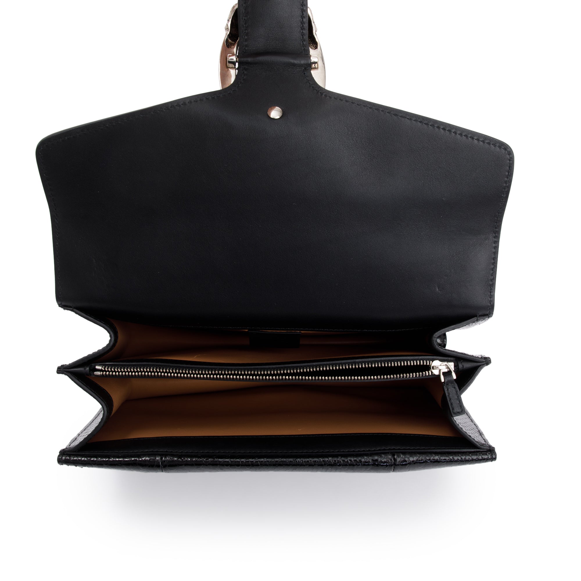 Gucci Dionysus Black Python Top Handle Shoulder Bag