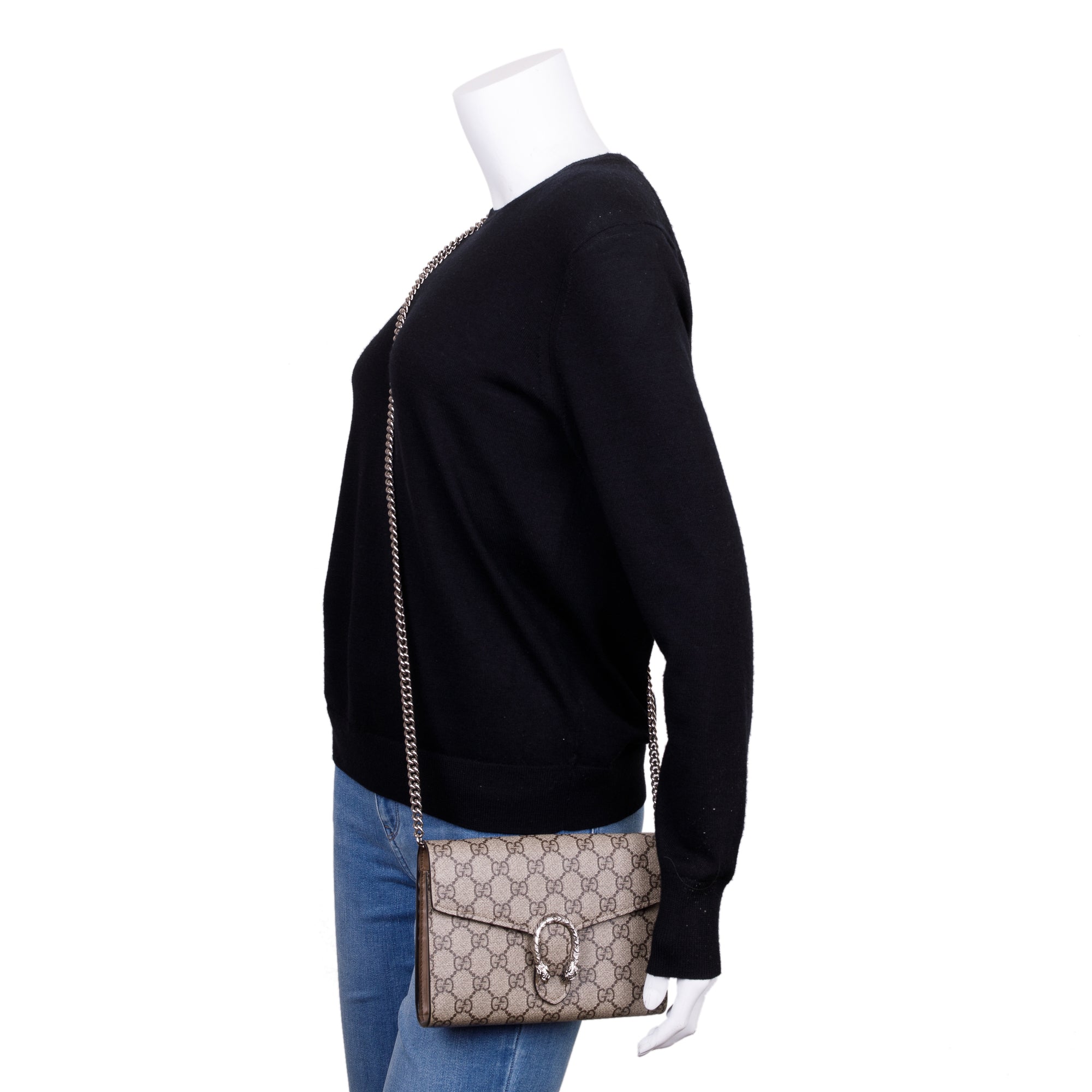 Gucci Dionysus GG Supreme Wallet on Chain w/ Box