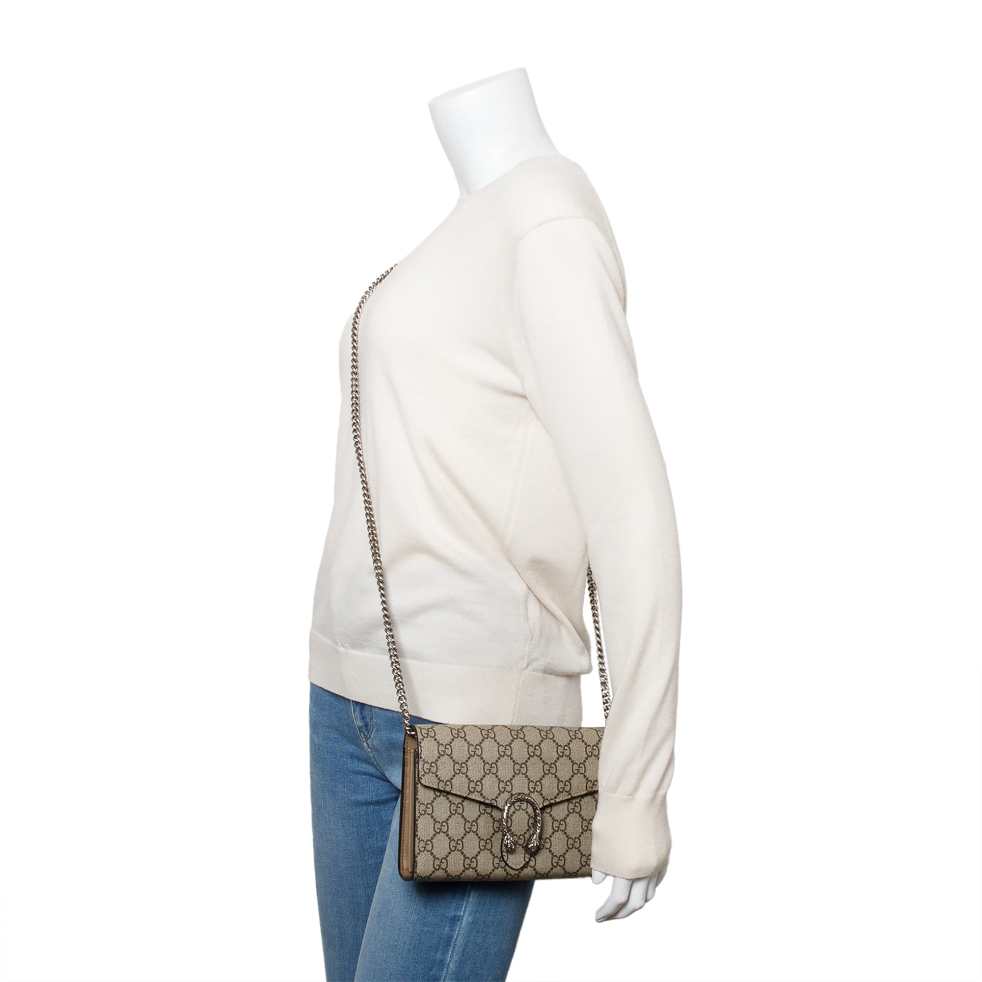 Gucci Dionysus GG Supreme Wallet on Chain w/ Box