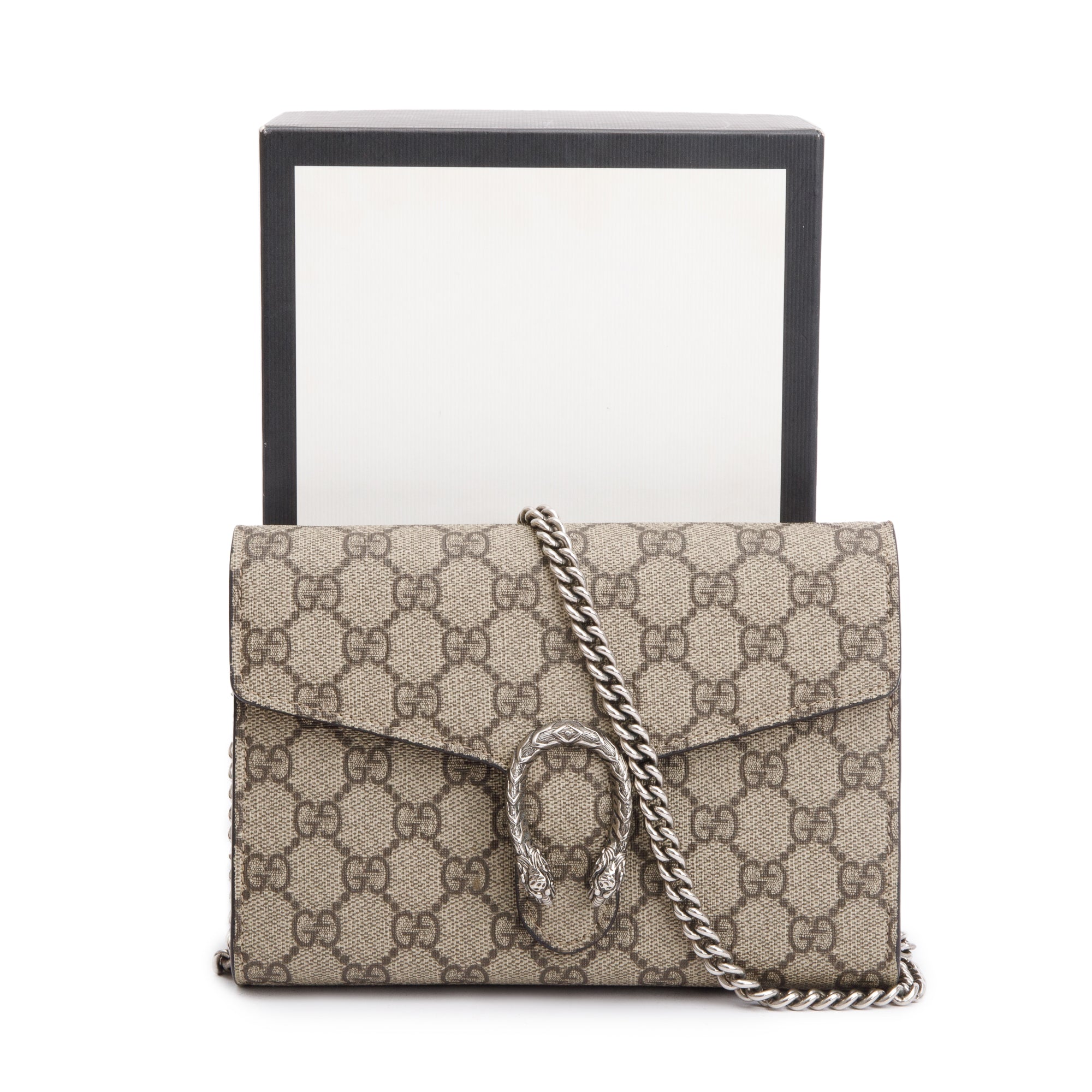 Gucci Dionysus GG Supreme Wallet on Chain w/ Box
