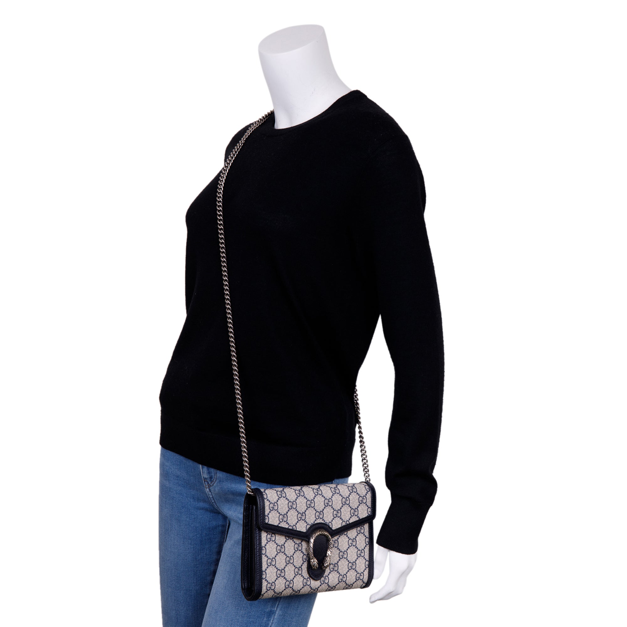 Gucci Dionysus GG Supreme Wallet on Chain w/ Box