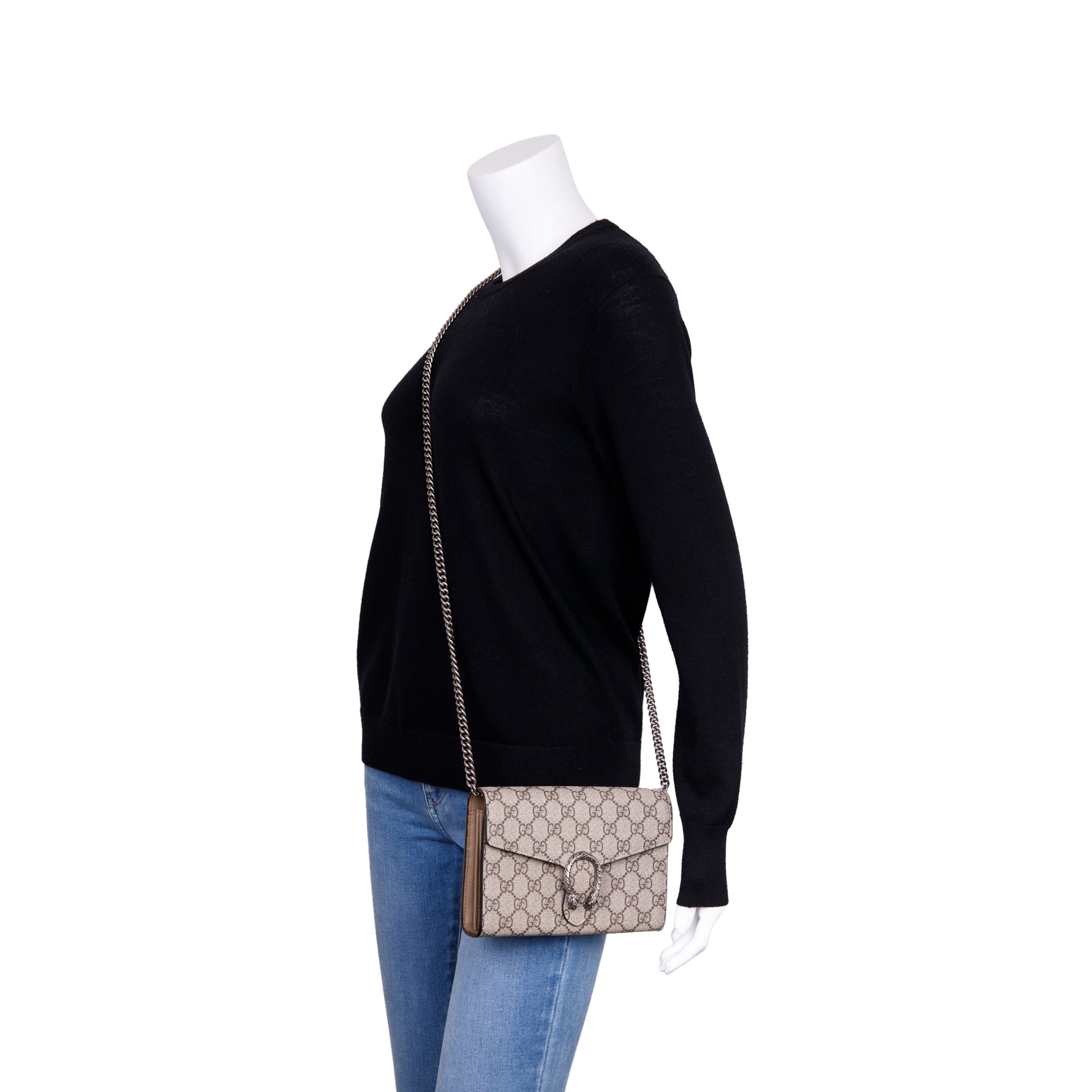 Gucci Dionysus GG Supreme Wallet on Chain w/ Box