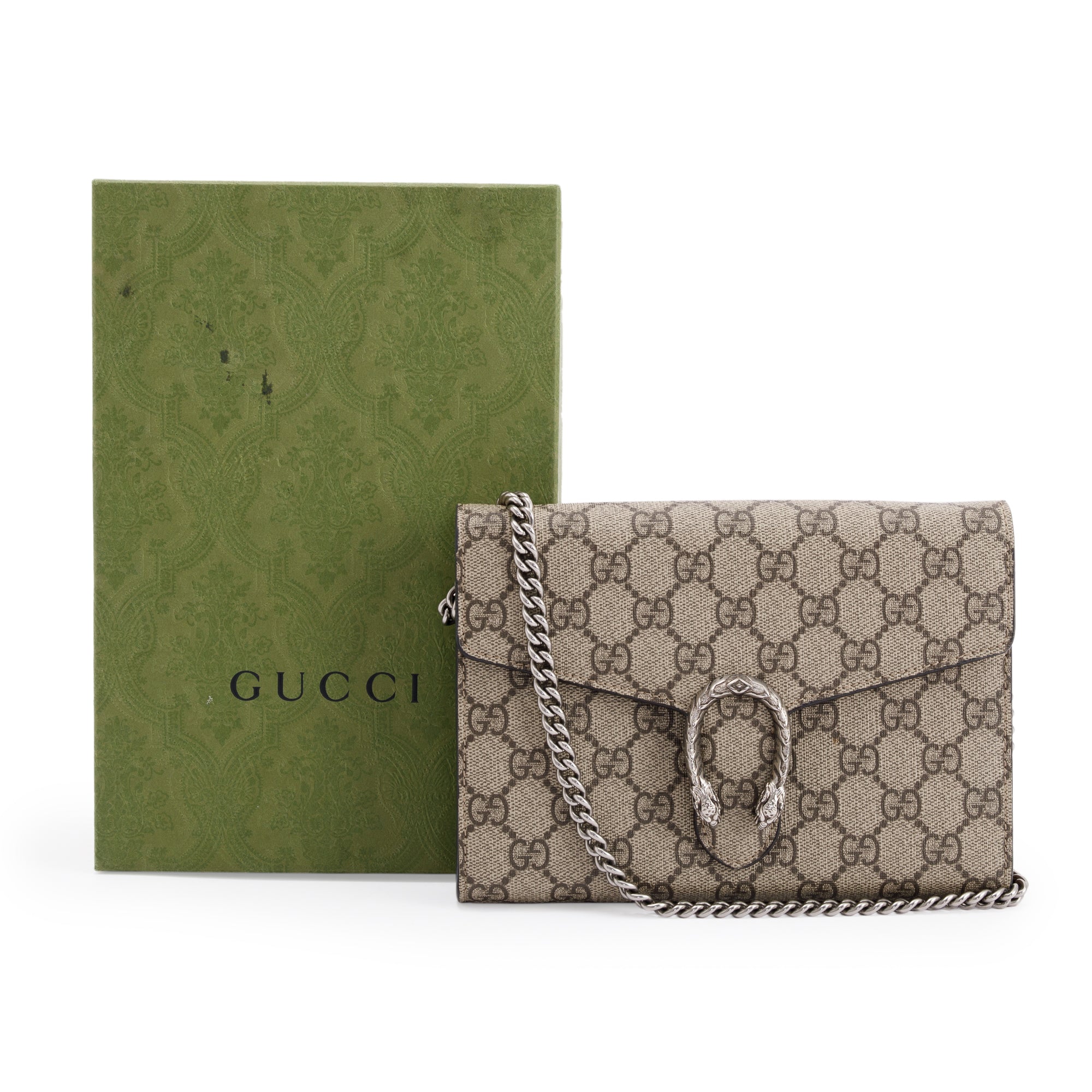 Gucci Dionysus GG Supreme Wallet on Chain w/ Box