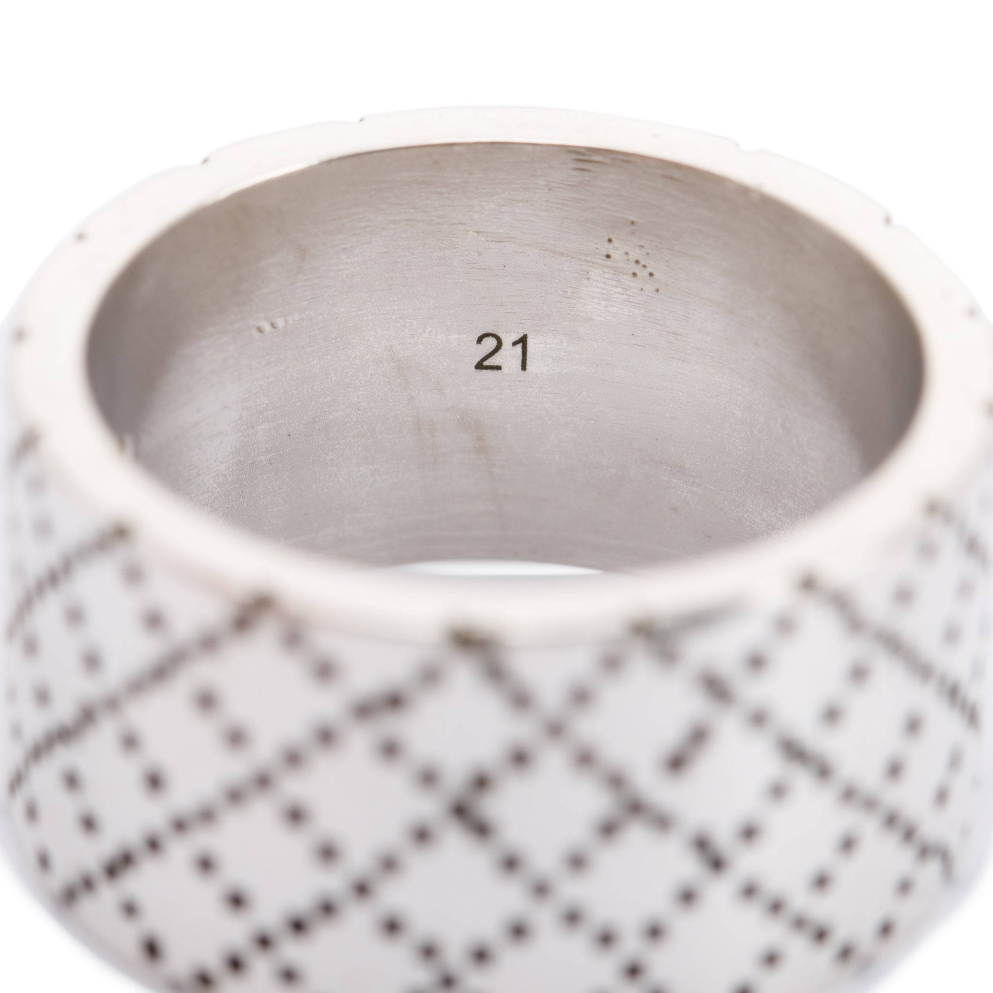 Gucci Enamel Diamantissima Wide Ring