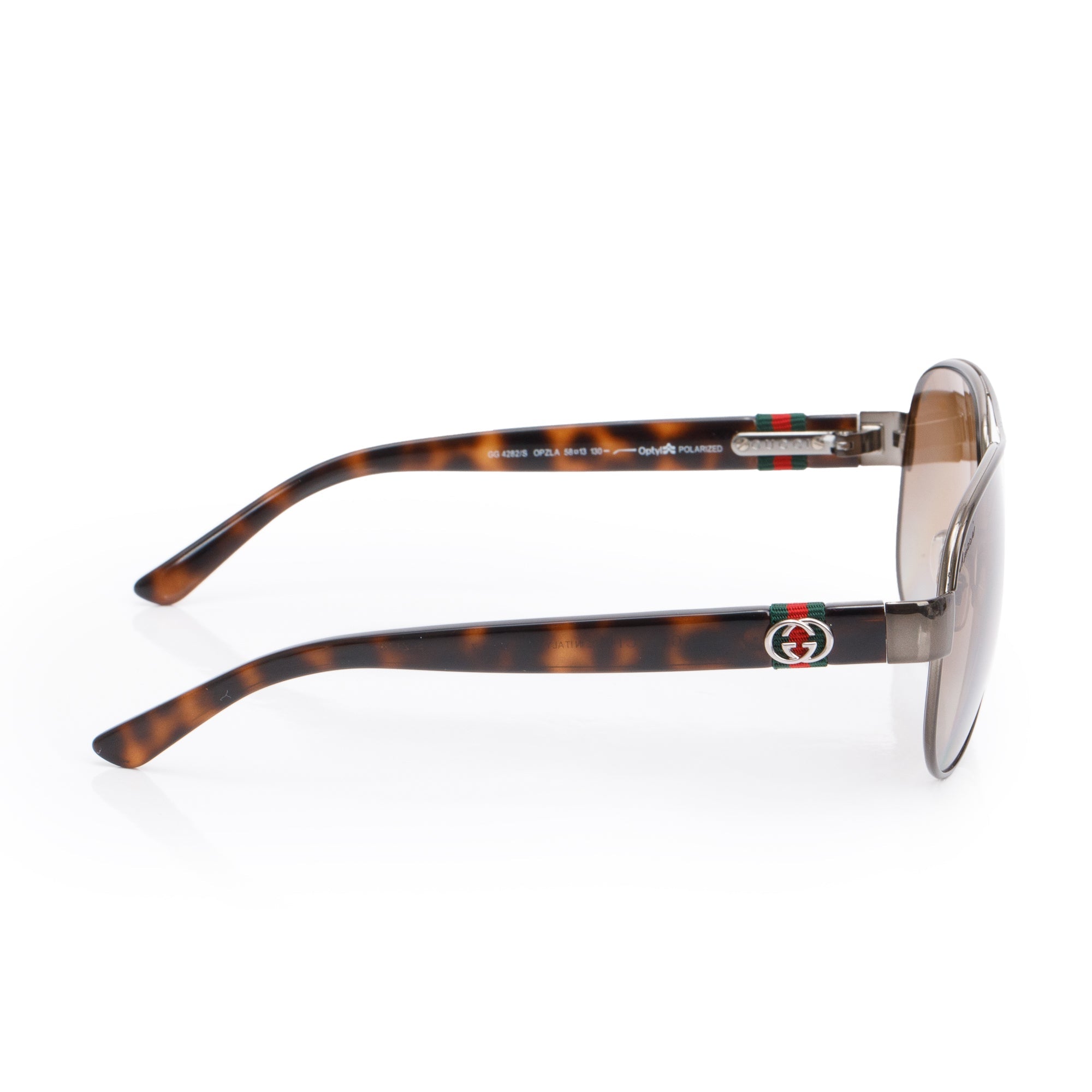 Gucci GG 04282/S Gun-Metal Frame Aviator Sunglasses w/ Case