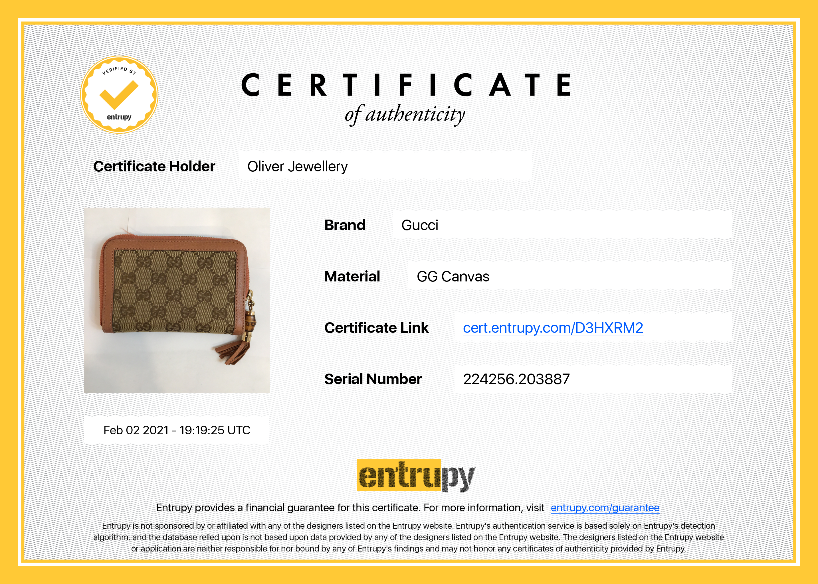 Gucci GG Bamboo Tassel Zip-Around Wallet w/ Box