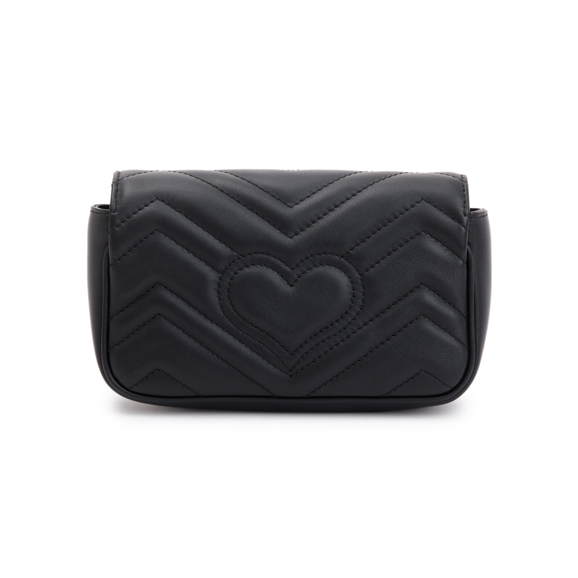 Gucci GG Black Marmont Matelasse Super Mini Bag