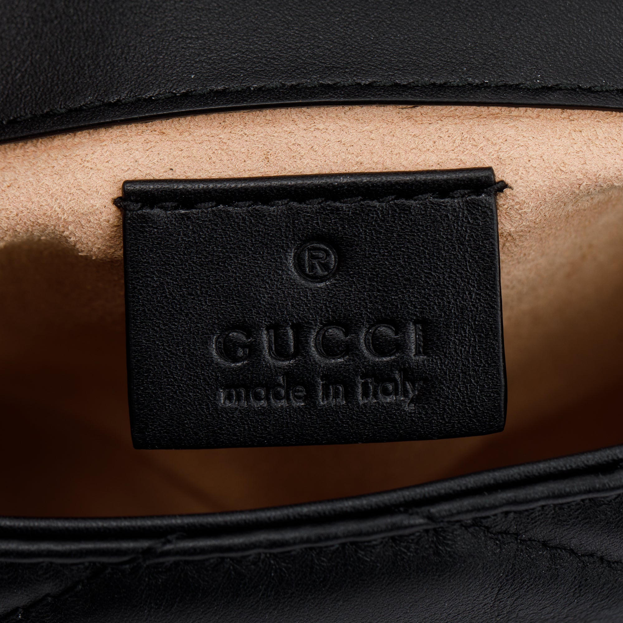 Gucci GG Black Marmont Matelasse Super Mini Bag