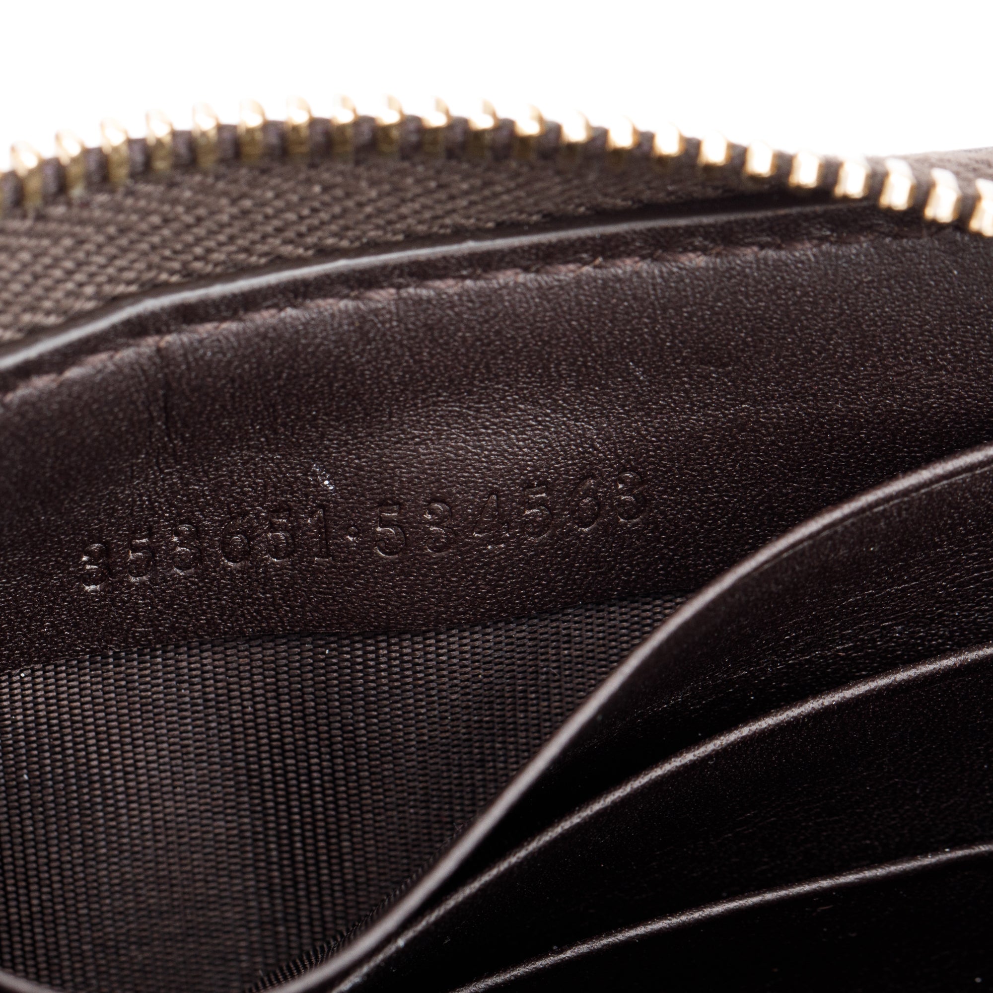 Gucci GG Canvas Bamboo Tassel Zip Around Wallet