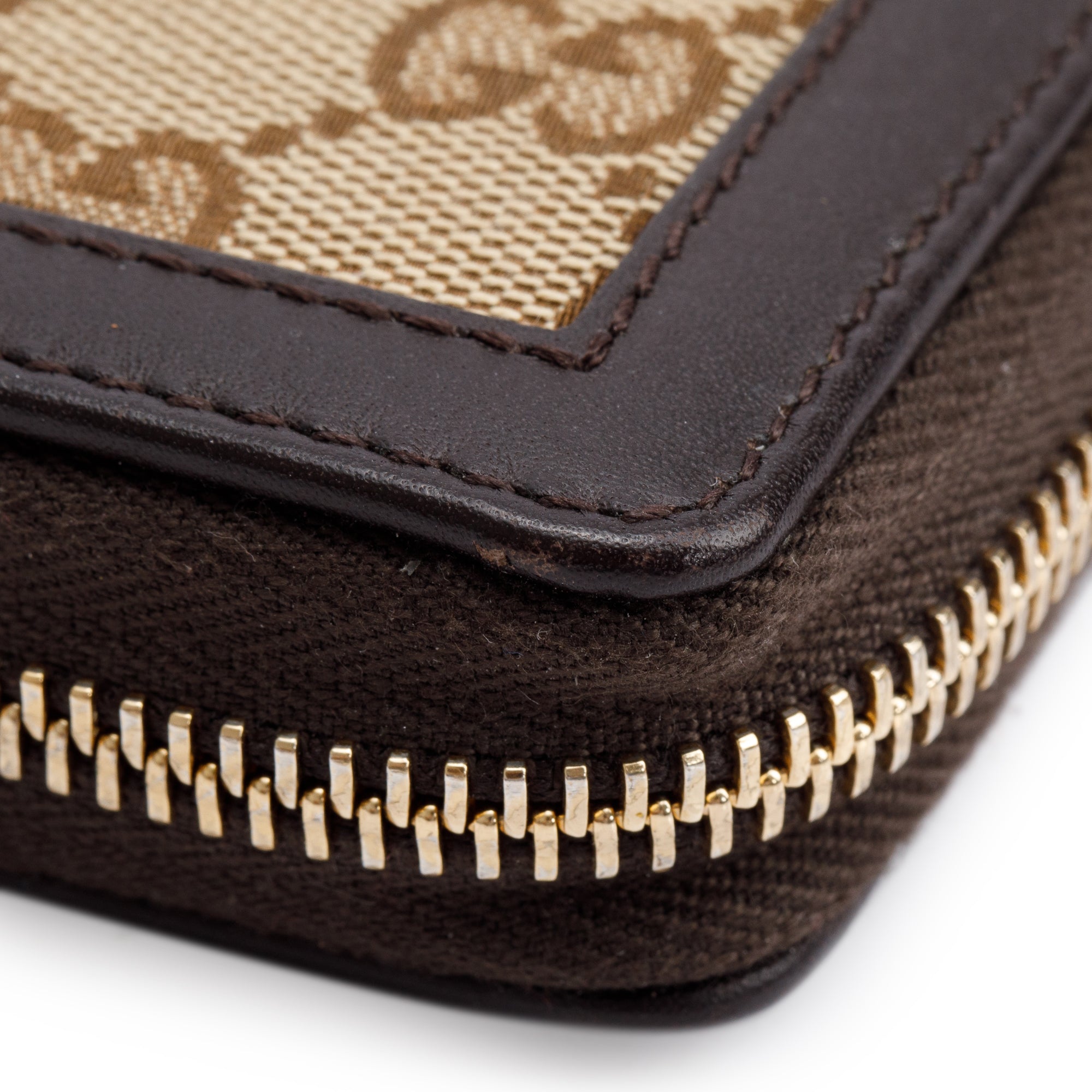 Gucci GG Canvas Bamboo Tassel Zip Around Wallet