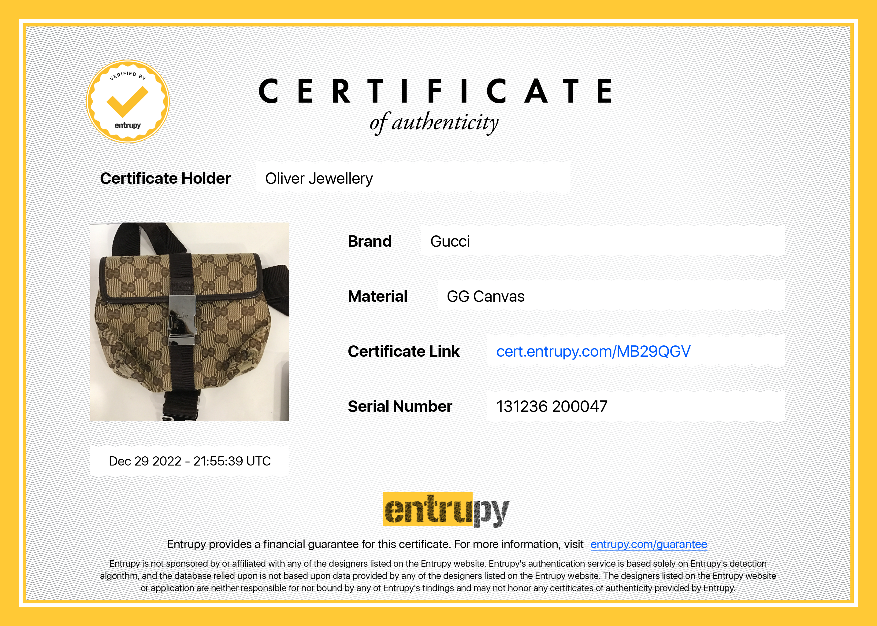 Gucci GG Canvas Buckle Waist Bag