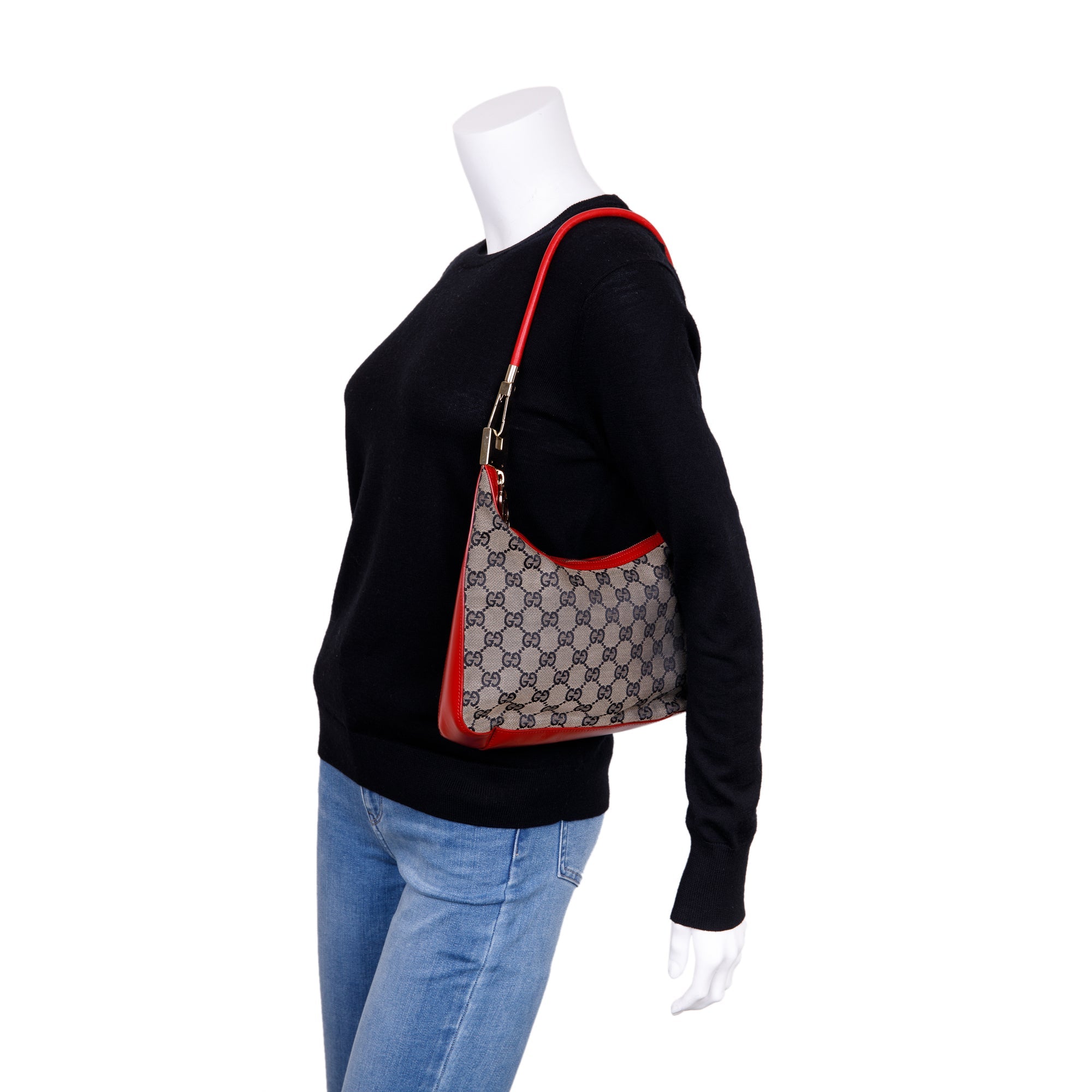 Gucci GG Canvas Clasp Hobo