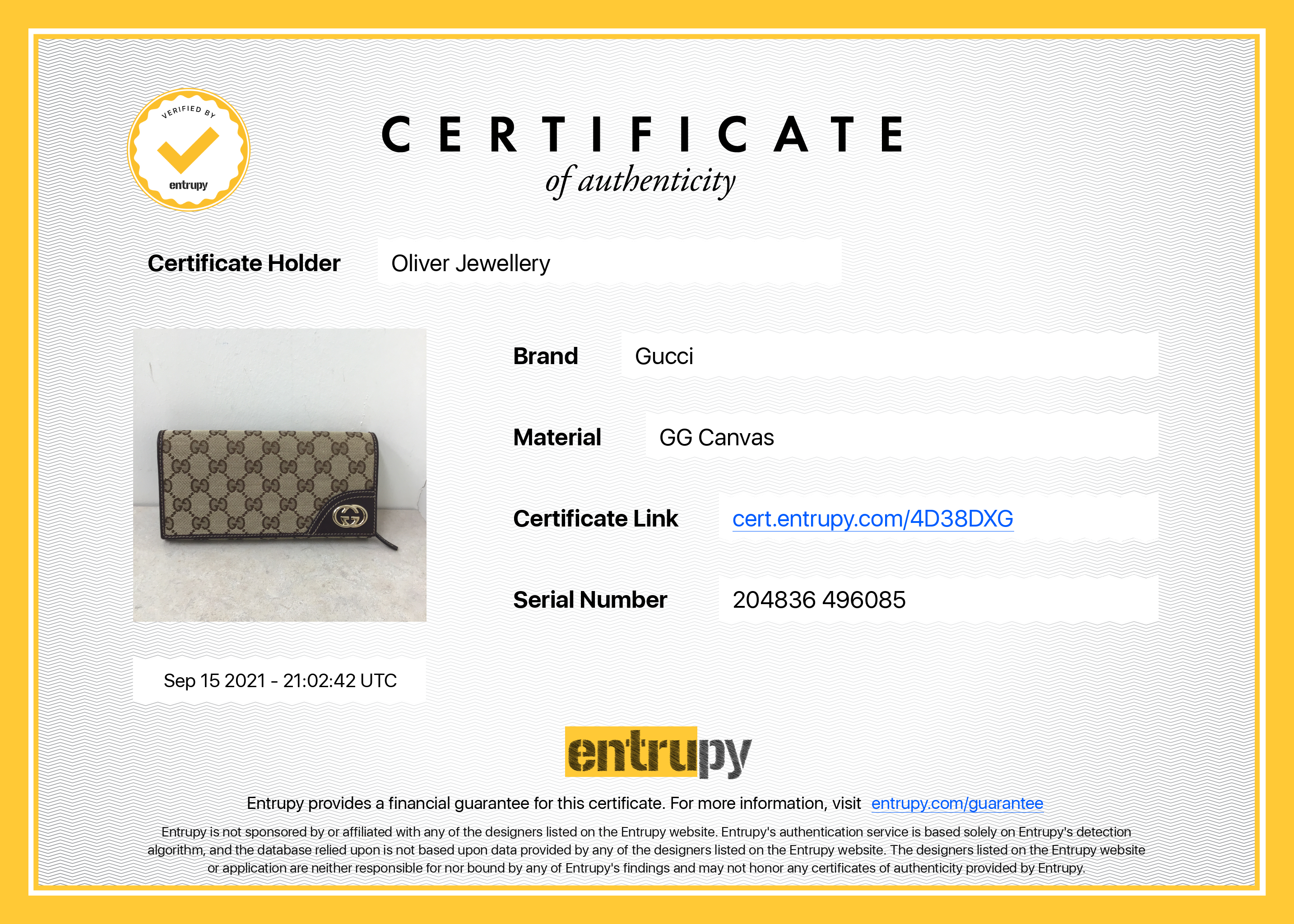 Gucci GG Canvas Continental Wallet