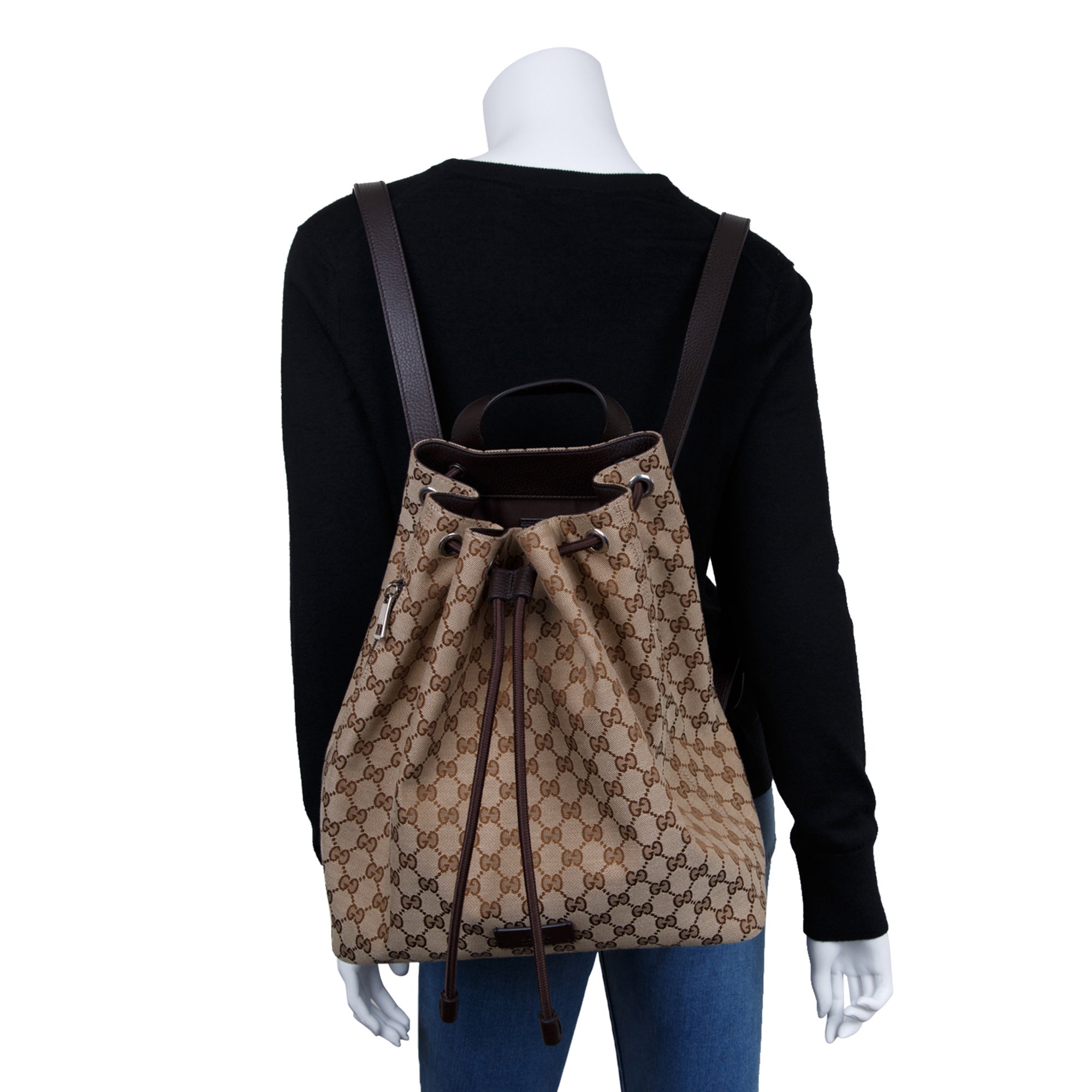 Gucci GG Canvas Drawstring Backpack – OLIVER'S - Main Image