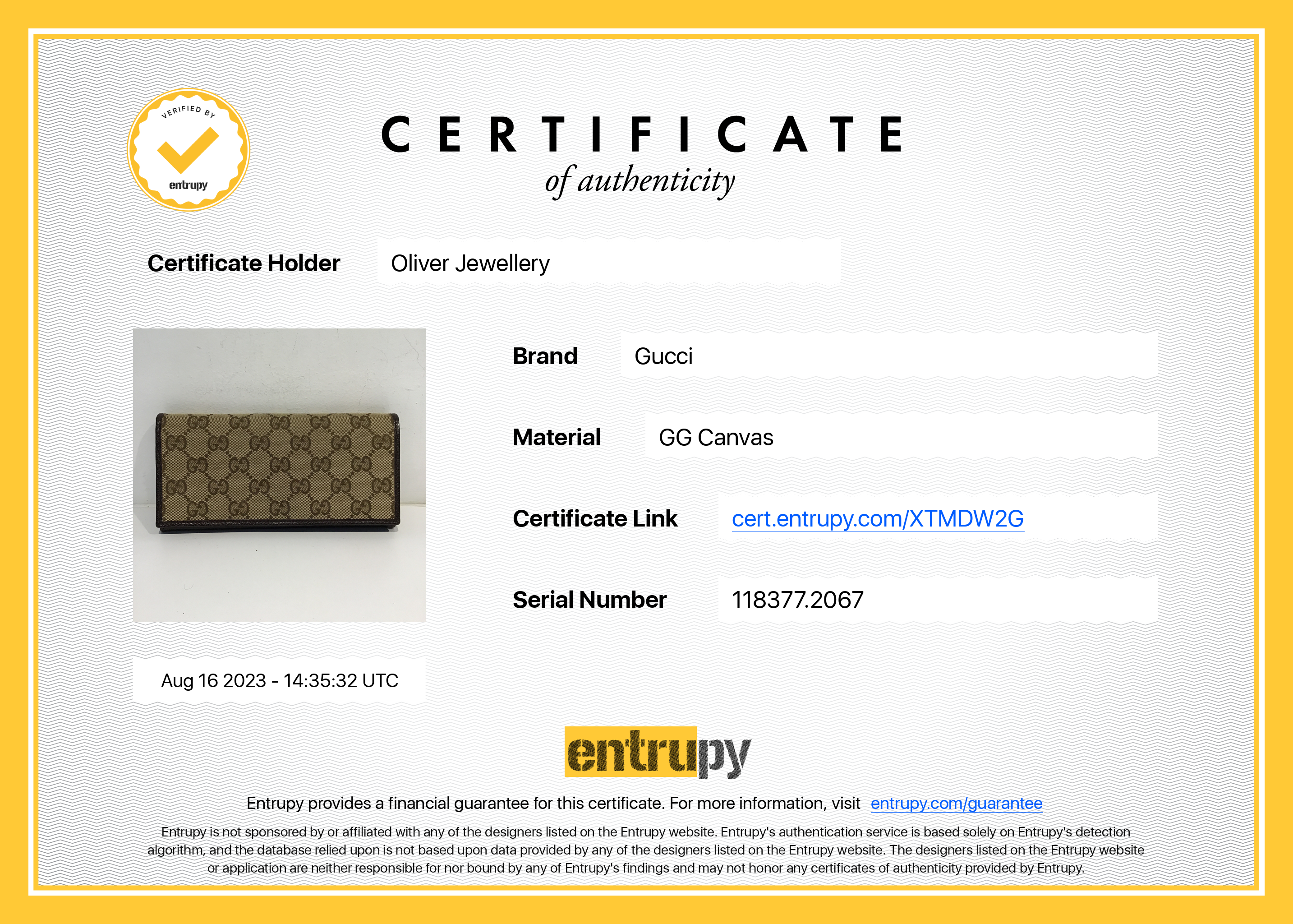 Gucci GG Canvas Long Flap Wallet