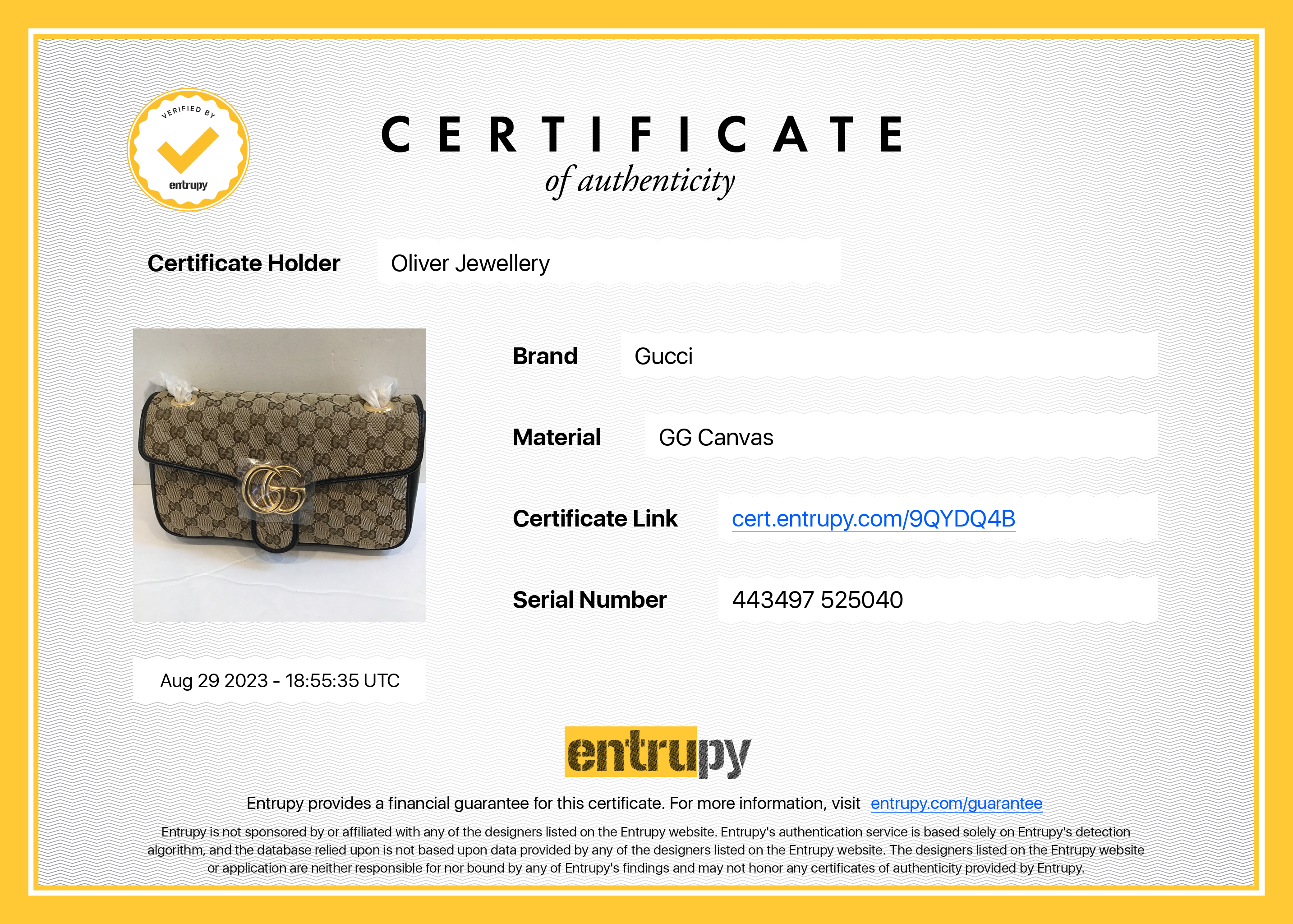 Gucci GG Canvas Marmont Diagonal Quilted Small Shoulder Bag