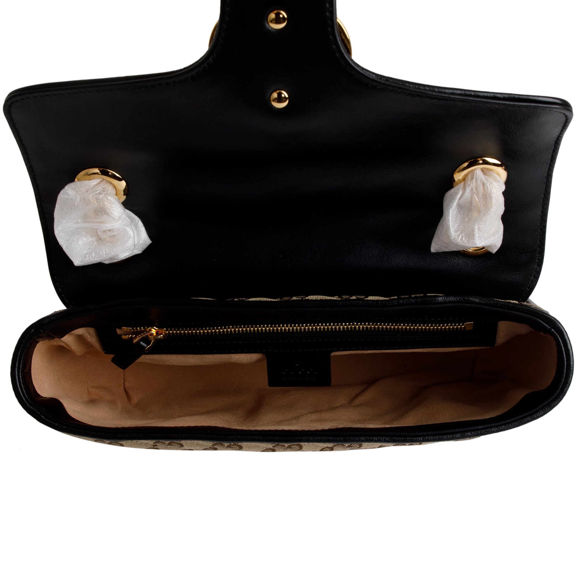 Gucci GG Canvas Marmont Diagonal Quilted Small Shoulder Bag