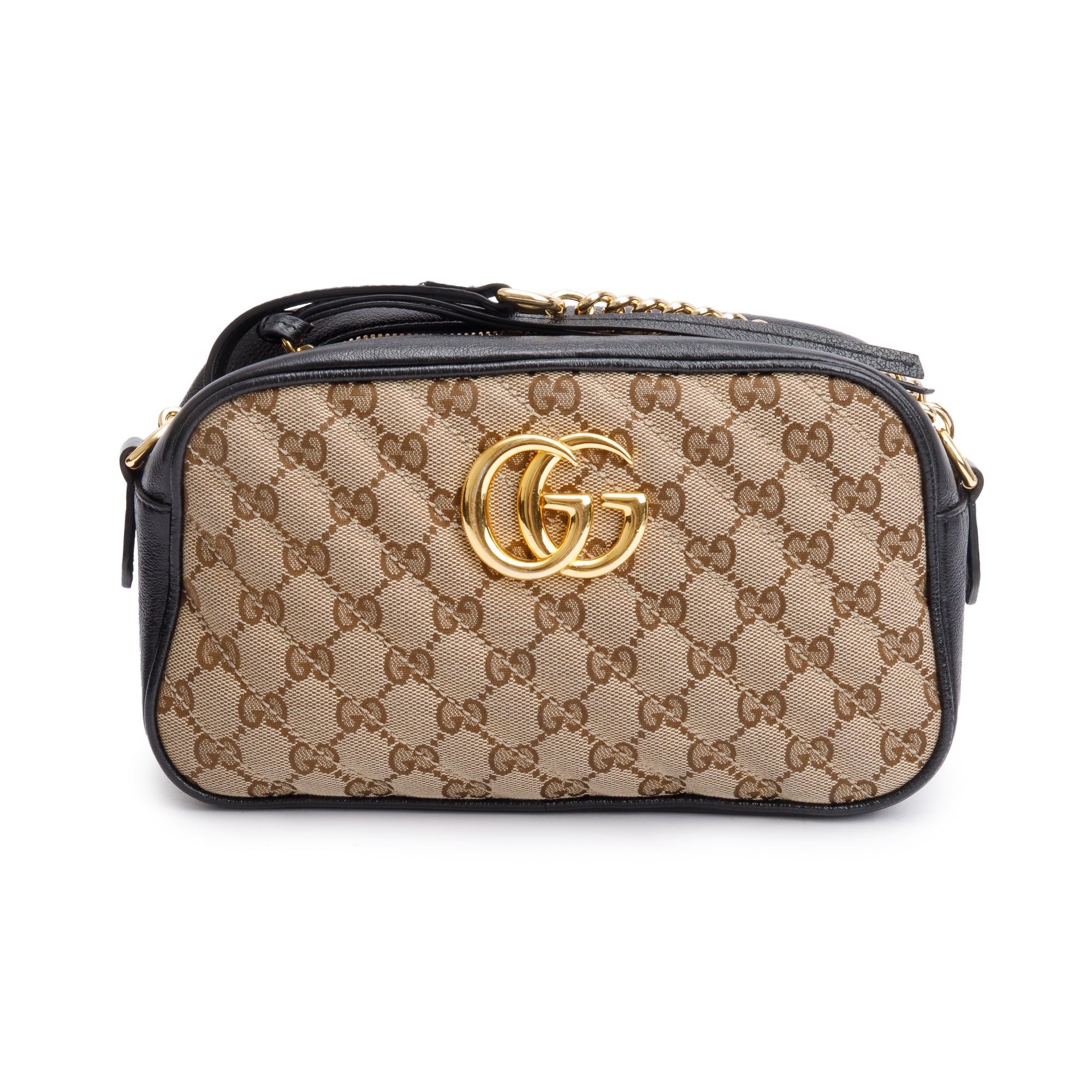 Gucci GG Canvas Marmont Matelasse Small Shoulder Bag