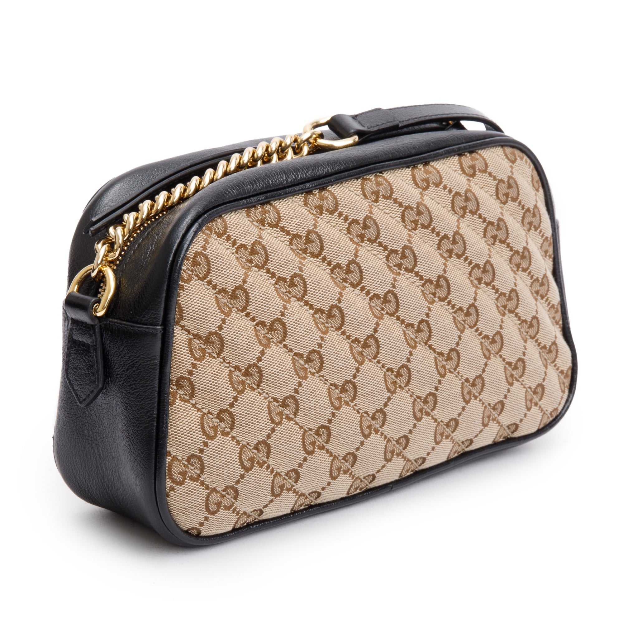 Gucci GG Canvas Marmont Matelasse Small Shoulder Bag