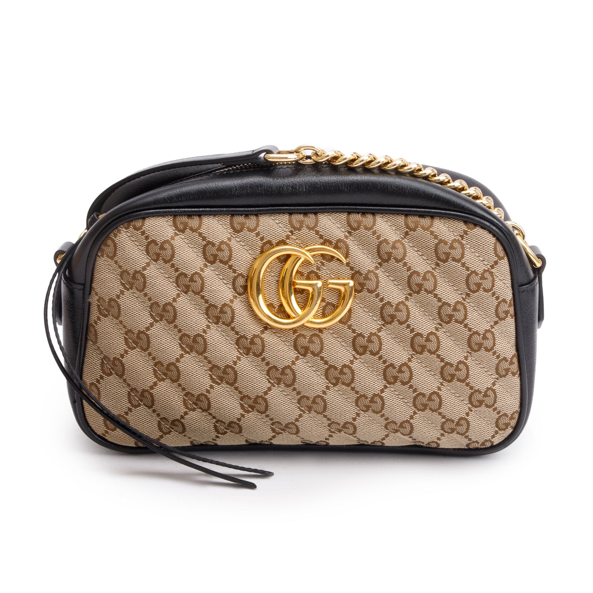 Gucci GG Canvas Marmont Matelasse Small Shoulder Bag w/ Box