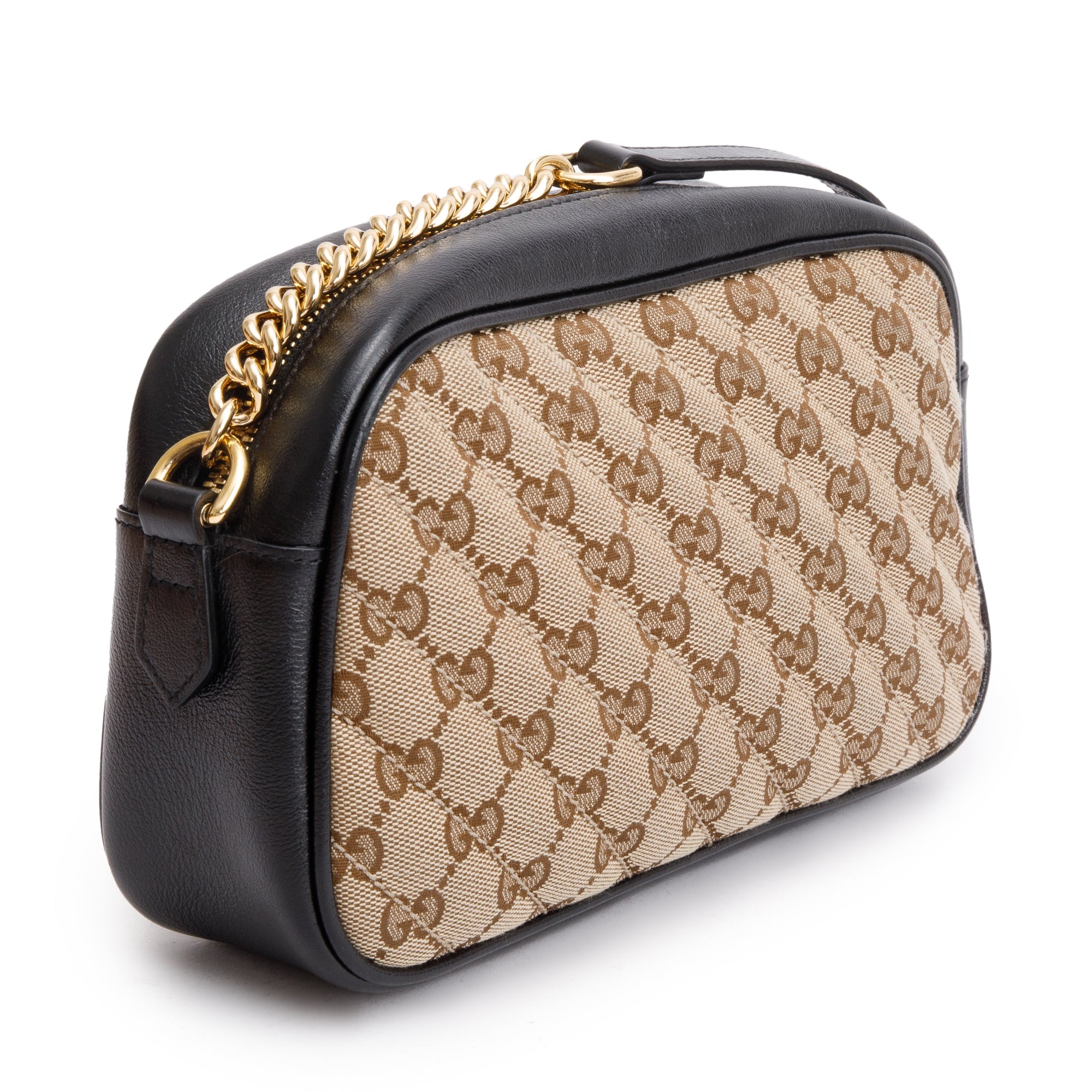 Gucci GG Canvas Marmont Matelasse Small Shoulder Bag w/ Box