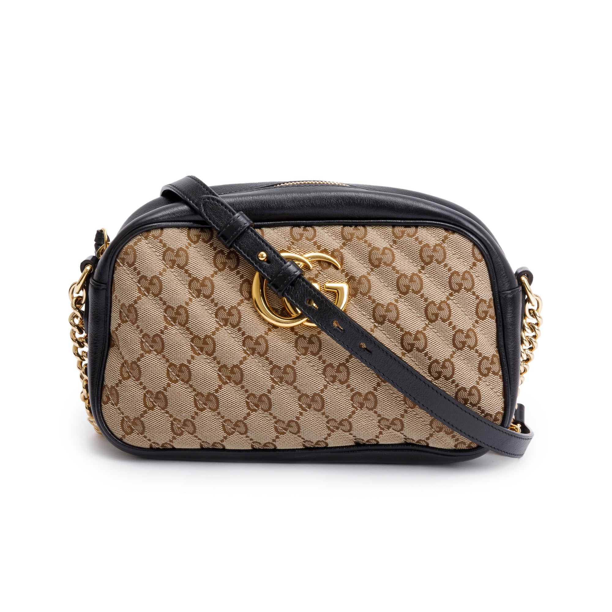 Gucci GG Canvas Marmont Matelasse Small Shoulder Bag