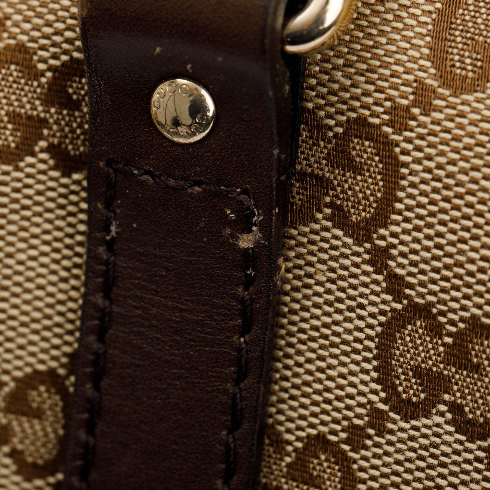 Gucci GG Canvas Medium Boston Bag w/ Strap