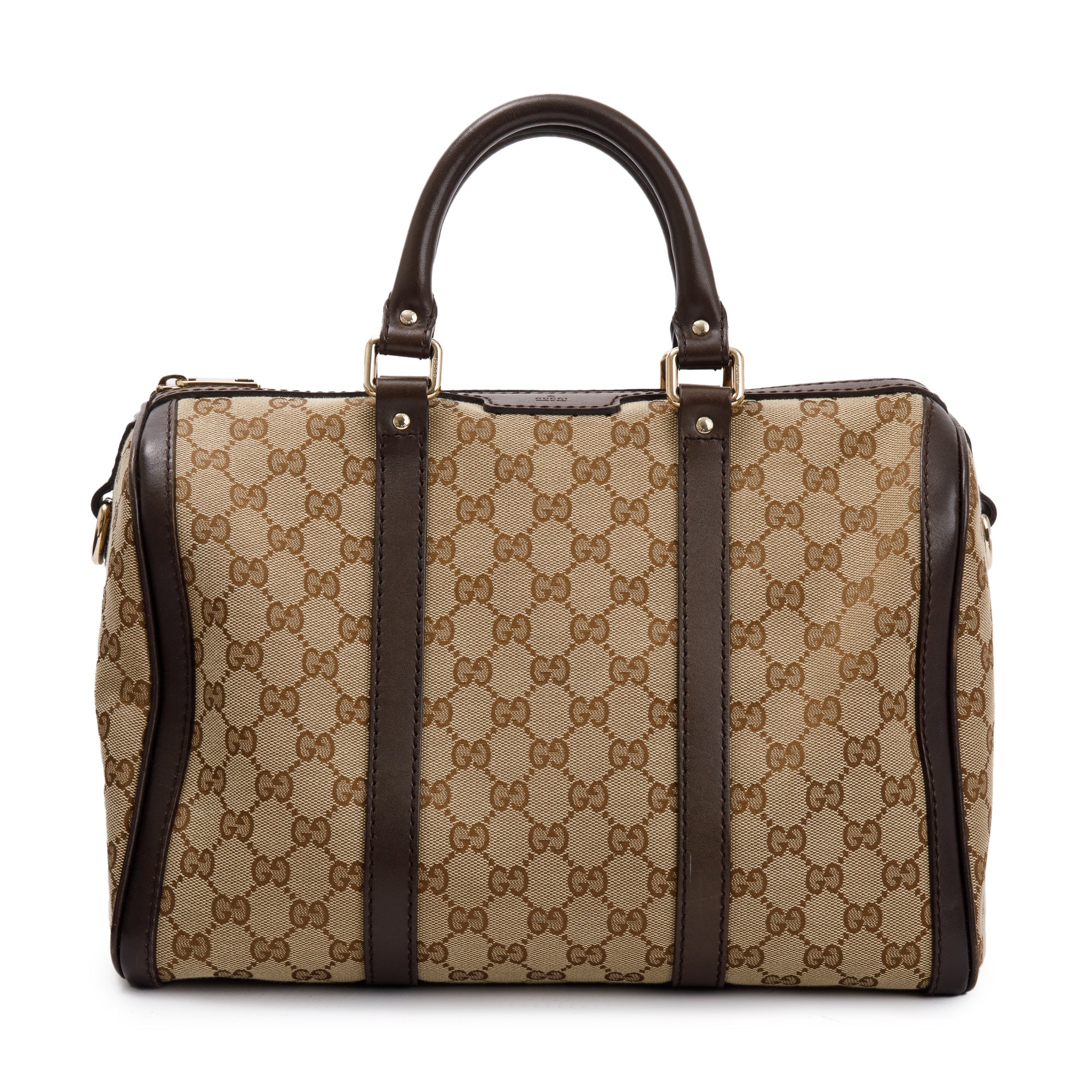 Gucci GG Canvas Medium Boston Bag w/ Strap