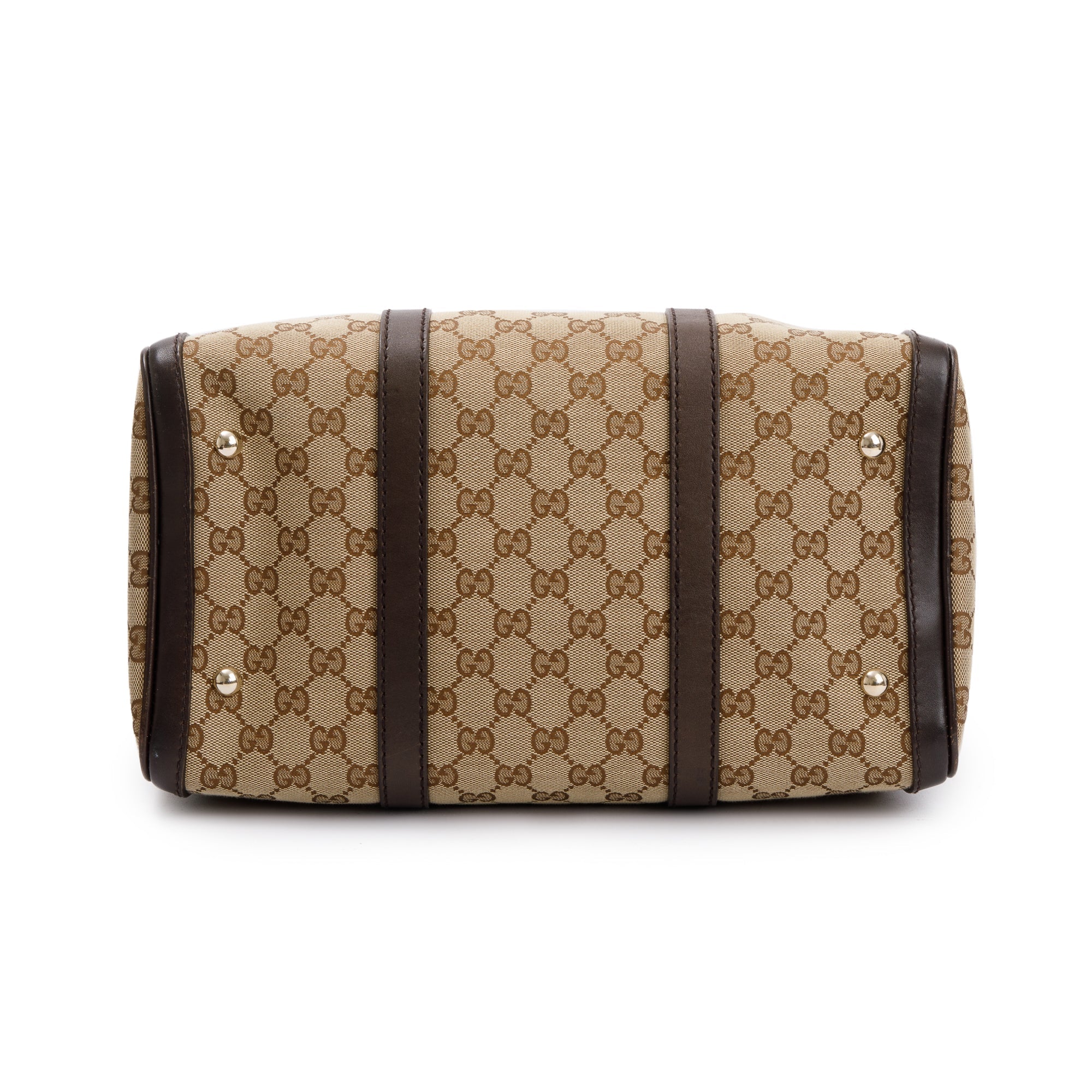 Gucci GG Canvas Medium Boston Bag w/ Strap