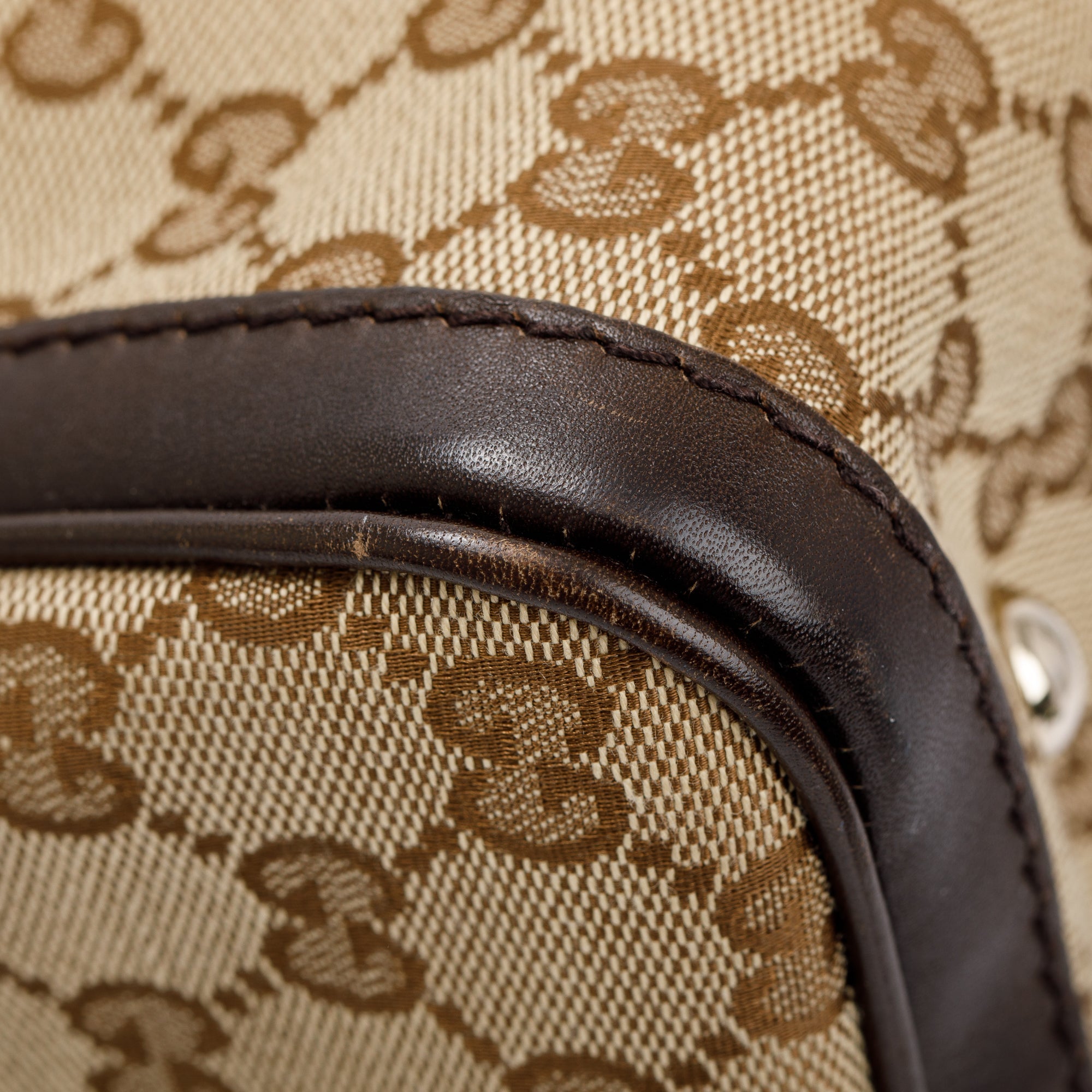 Gucci GG Canvas Medium Boston Bag w/ Strap