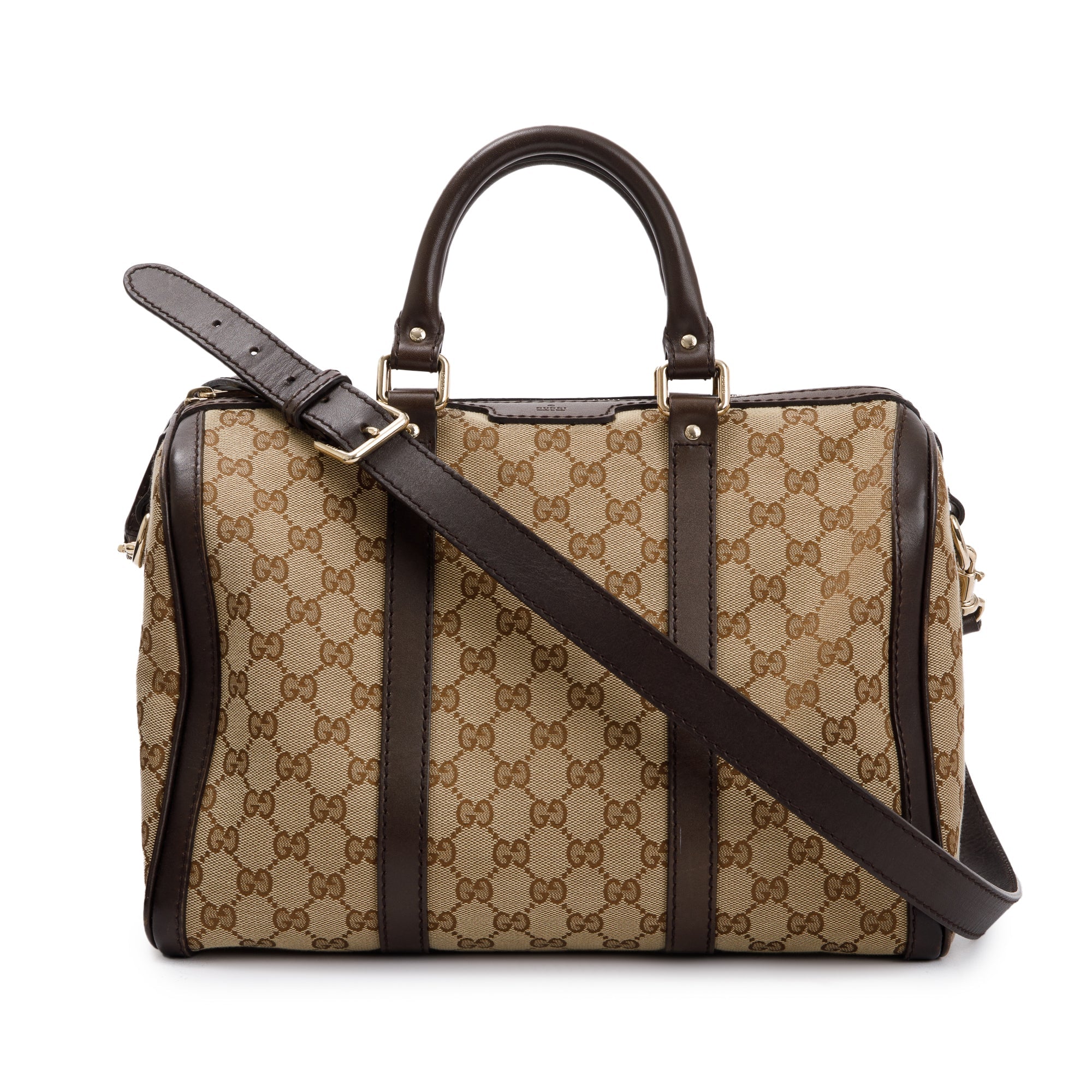 Gucci GG Canvas Medium Boston Bag w/ Strap