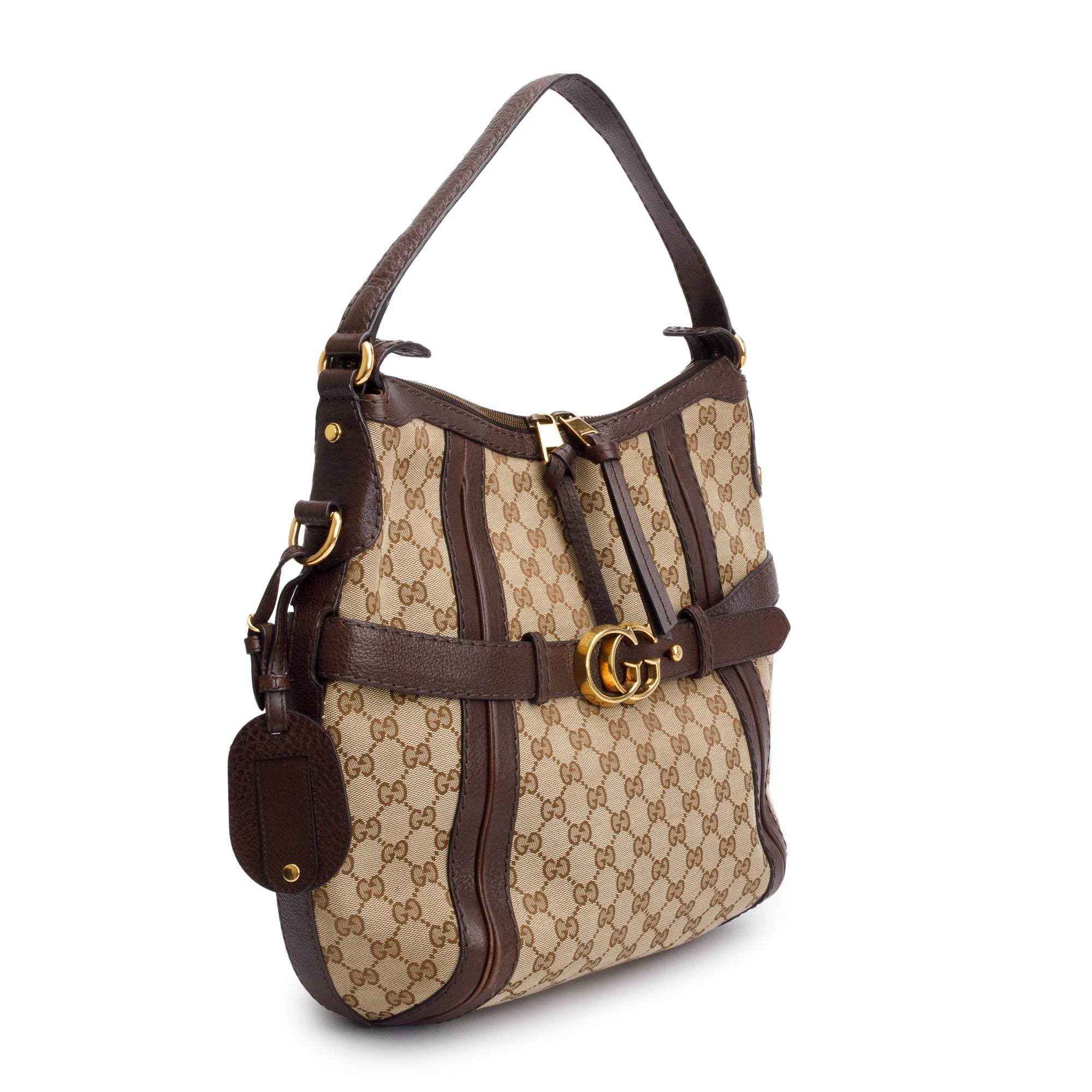 Gucci GG Canvas Medium GG Running Hobo w/ Strap