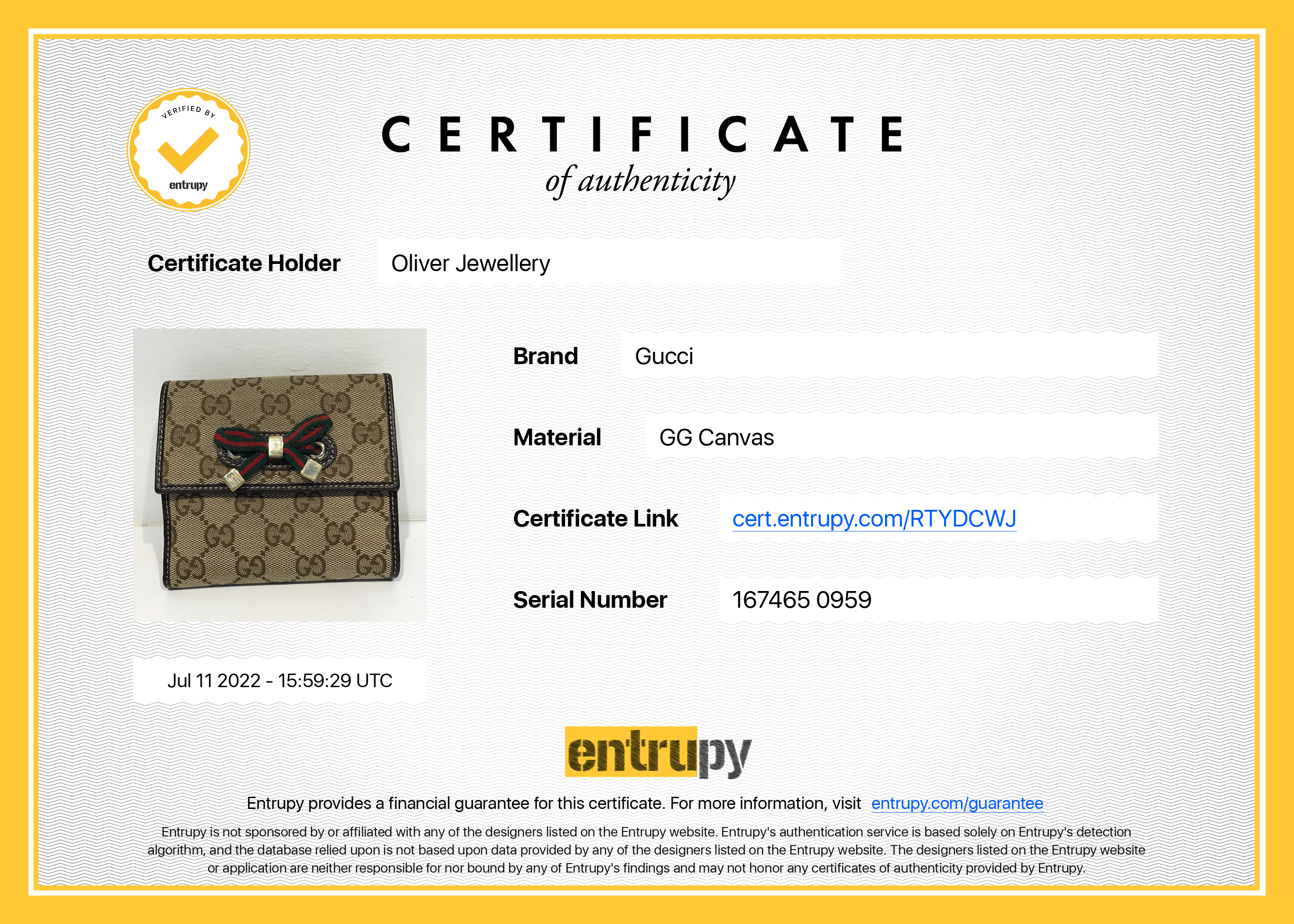 Gucci GG Canvas Princy Compact Wallet