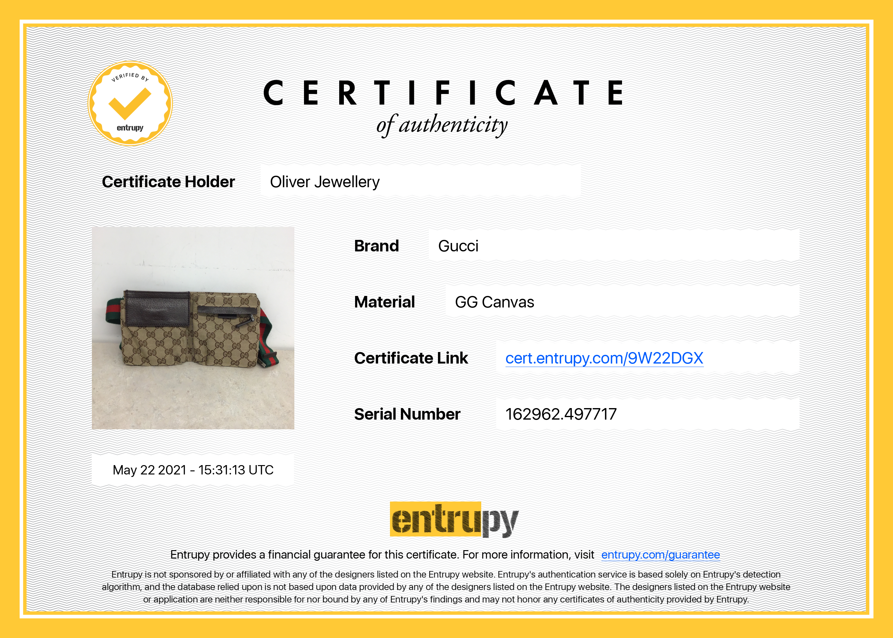 Gucci GG Canvas Small Waist Bag