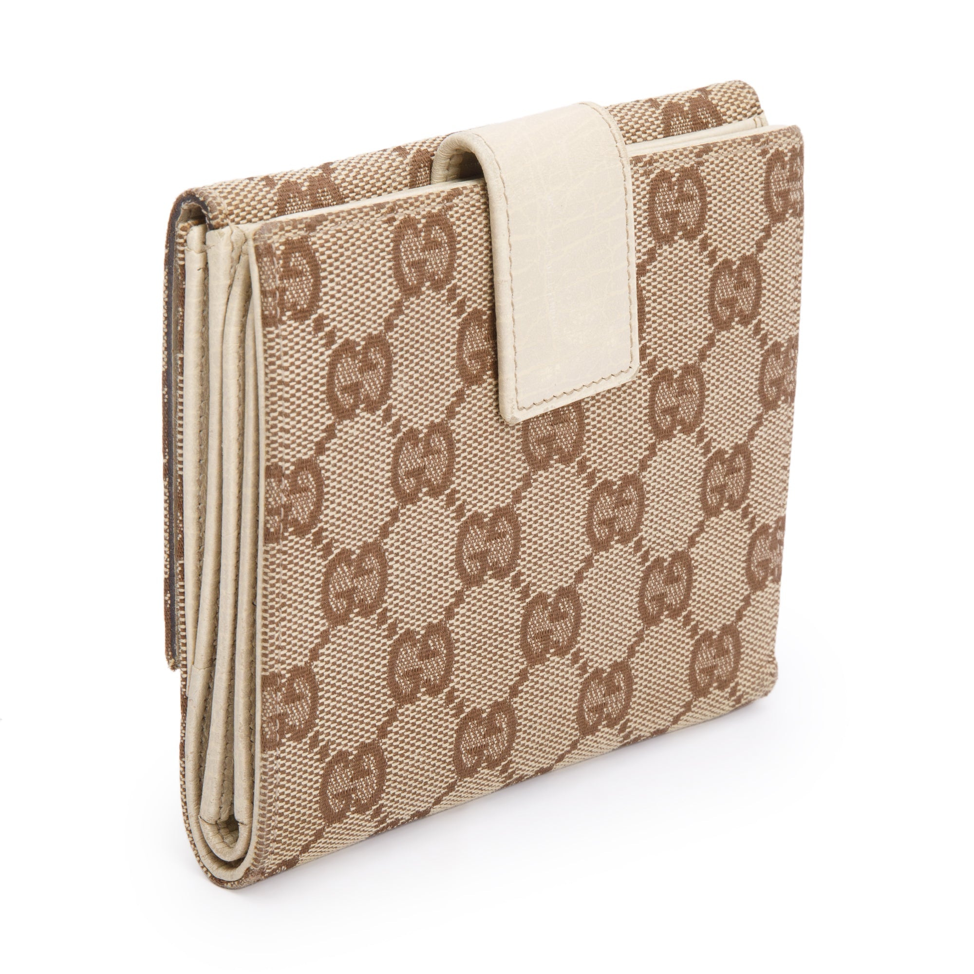 Gucci GG Canvas Vintage Web Horsebit Compact Wallet