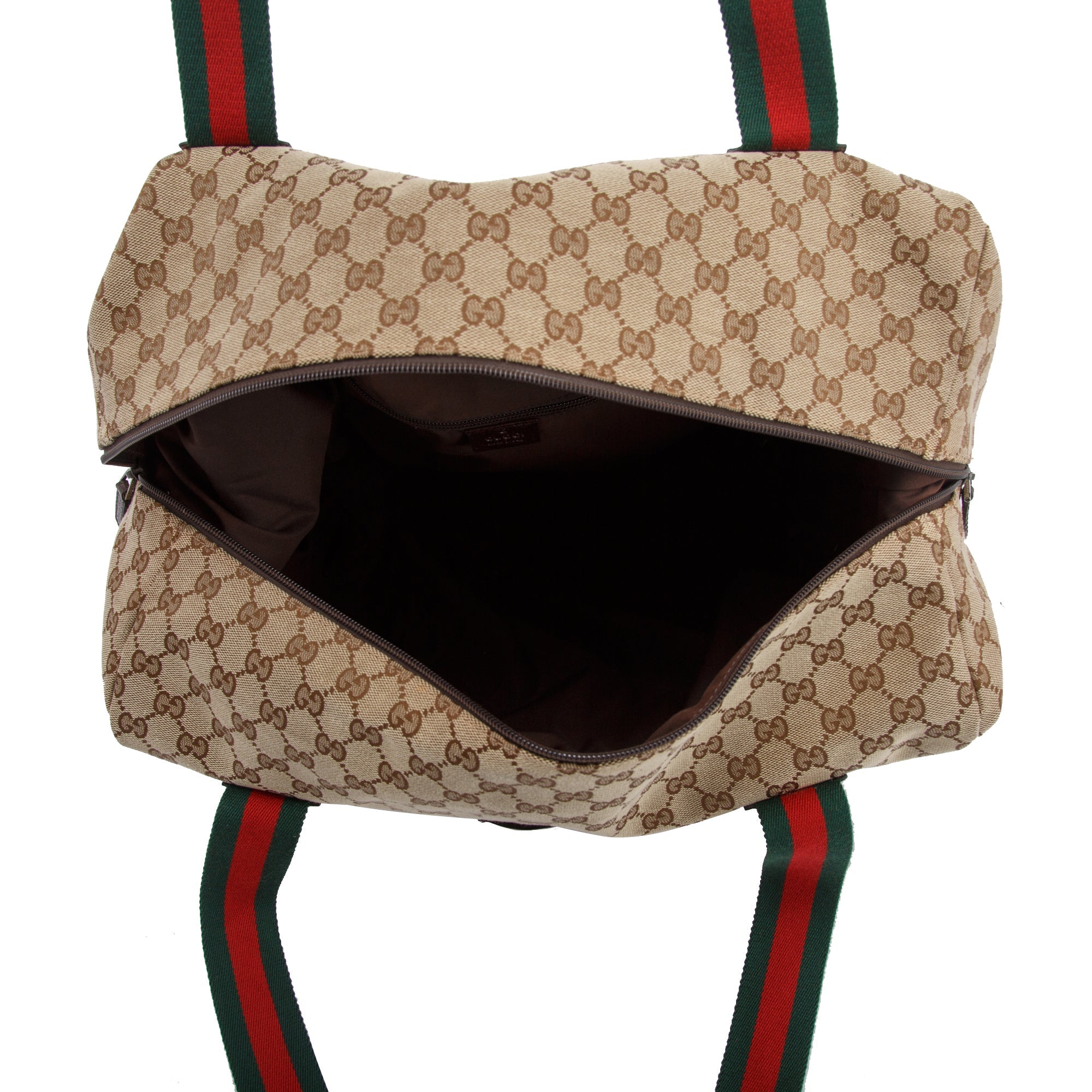Gucci GG Canvas Web Medium Carry-On Duffle Bag
