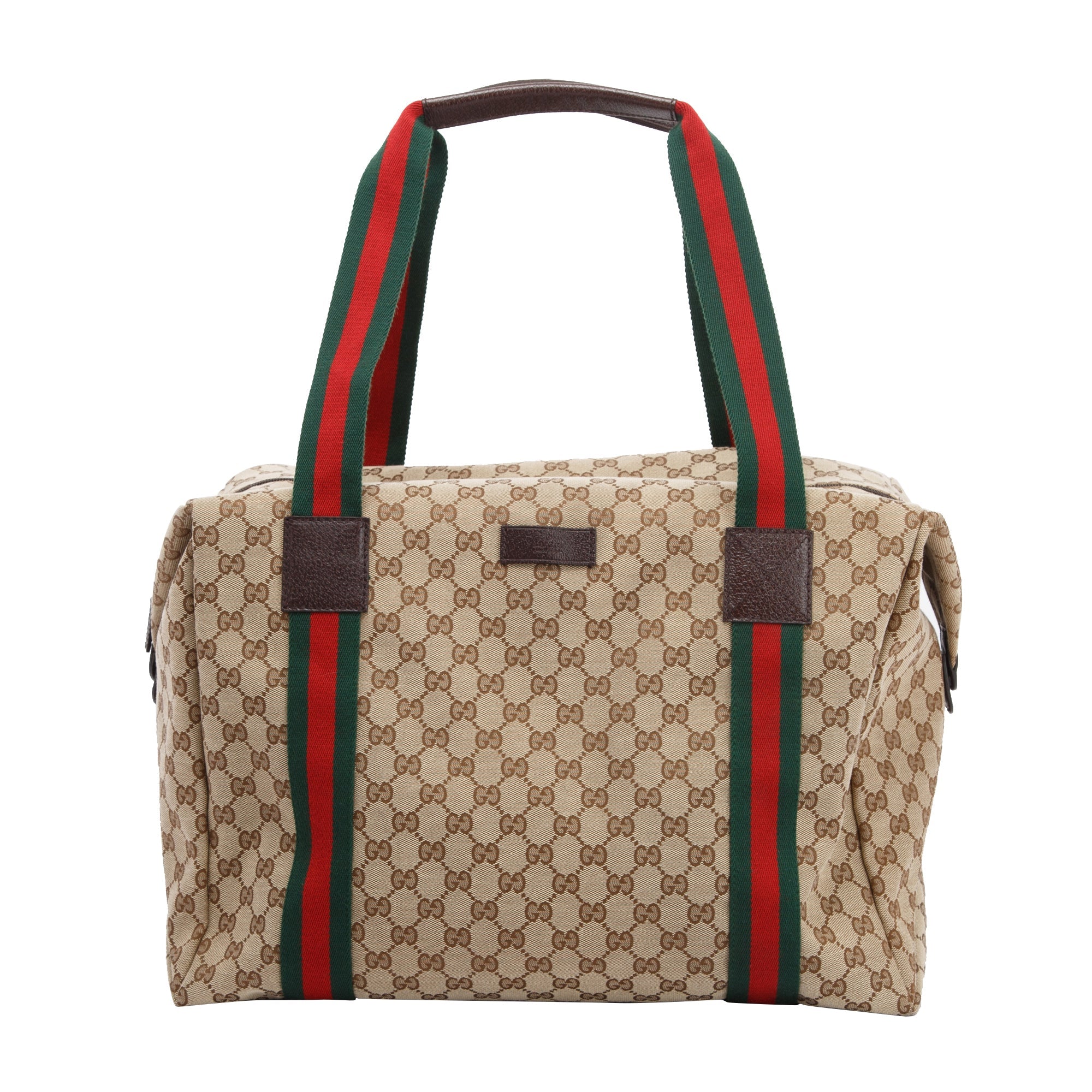 Gucci GG Canvas Web Medium Carry-On Duffle Bag