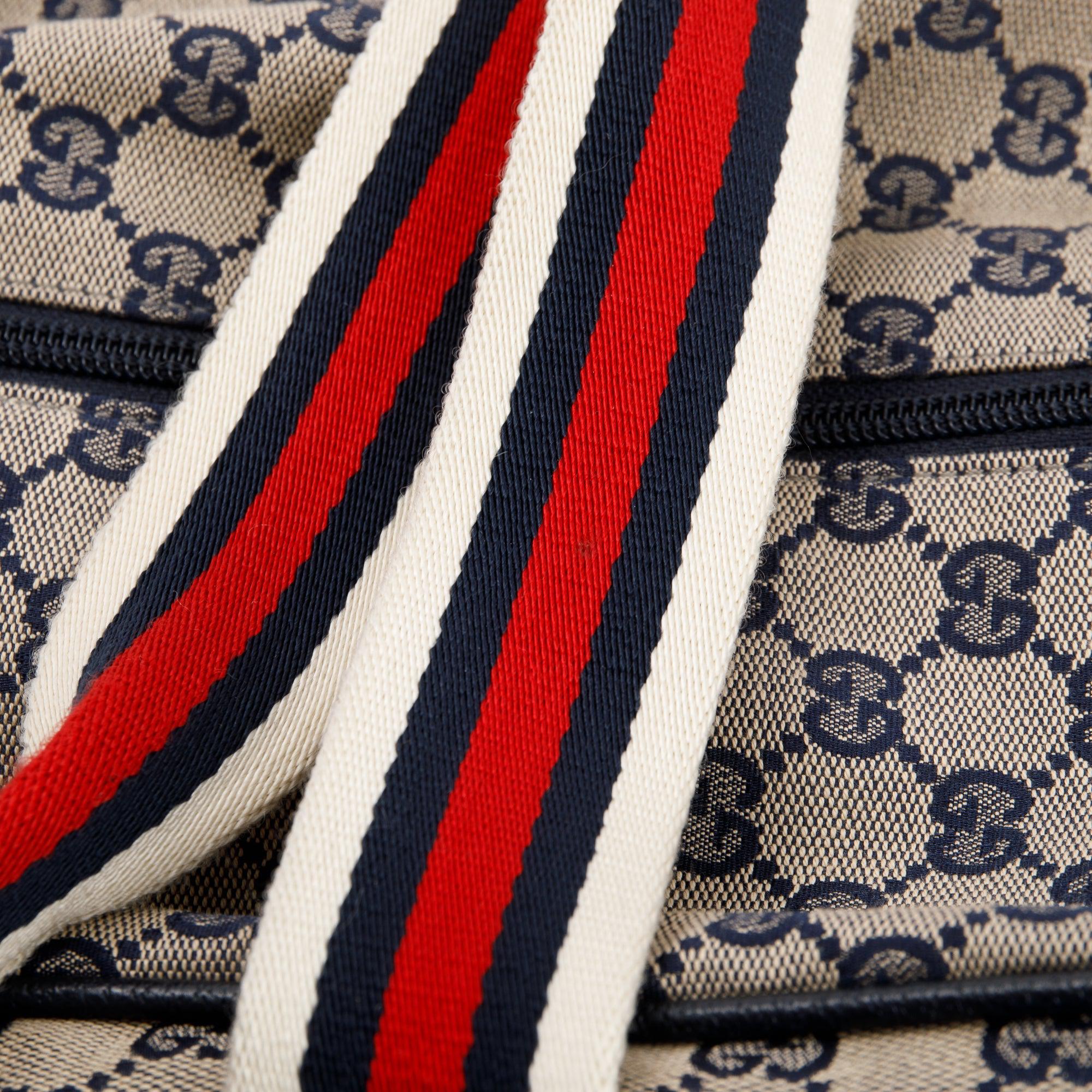 Gucci GG Canvas Web Medium Collapsable Carry On Duffle