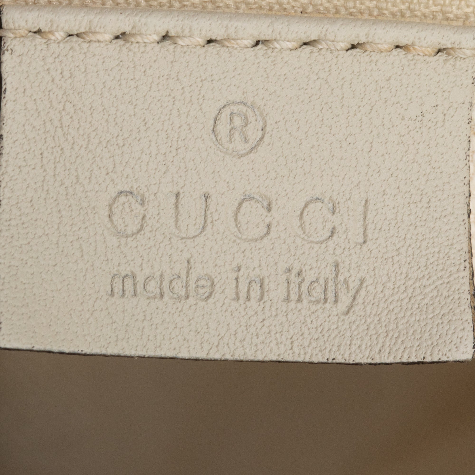 Gucci GG Canvas White Leather Trim Medium Sukey Tote