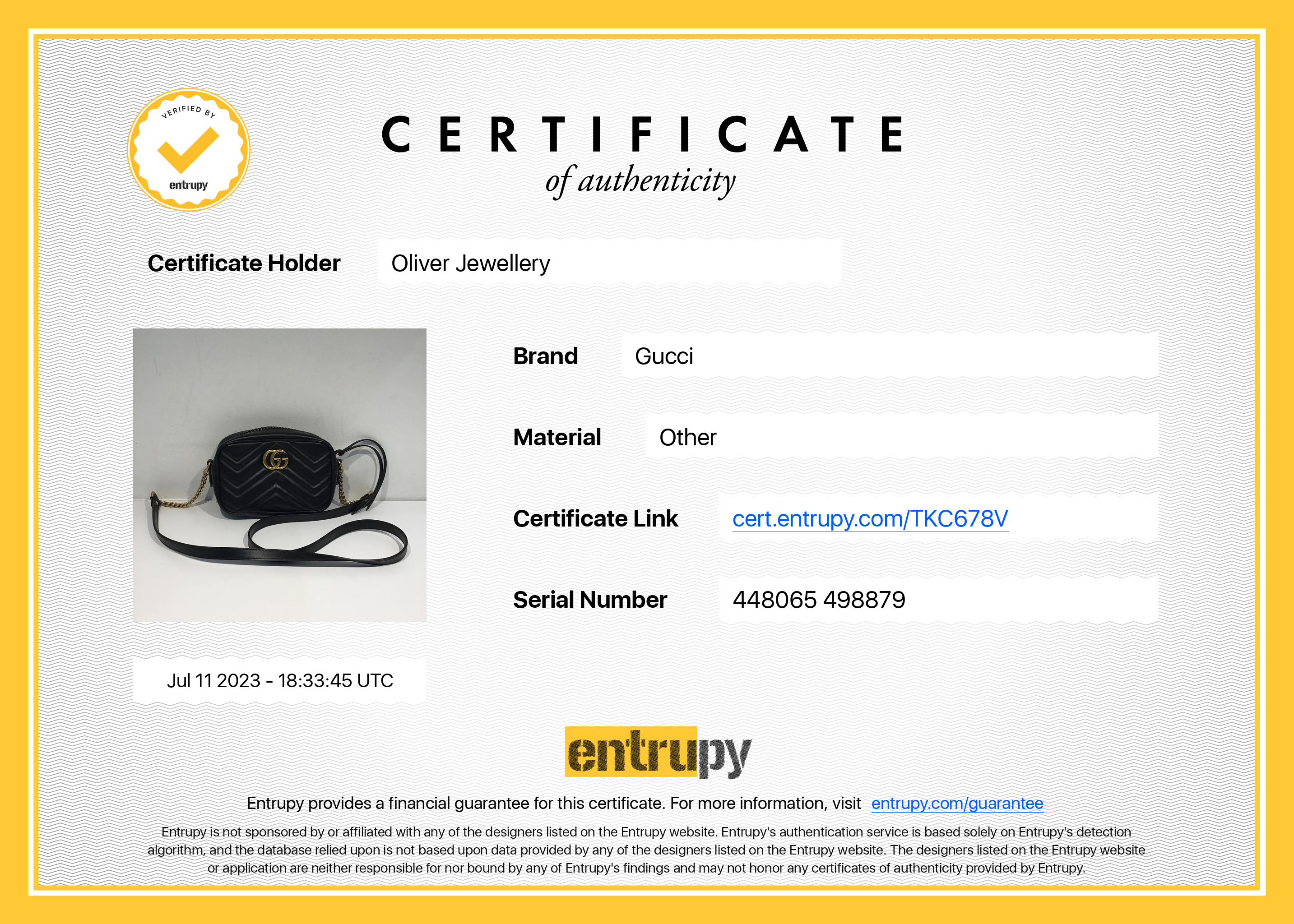 Gucci GG Marmont Matelasse Mini Bag w/ Box