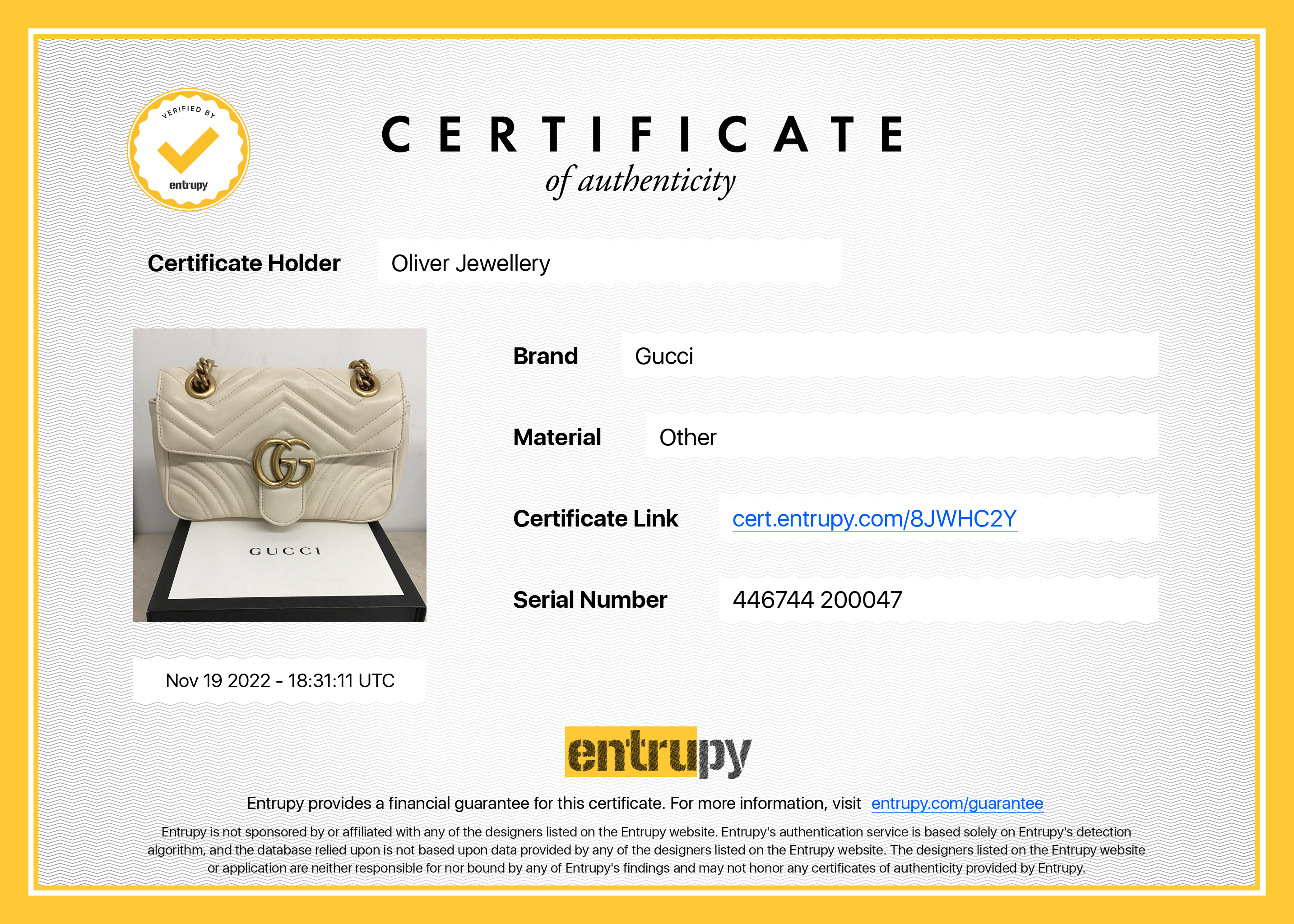 Gucci GG Marmont Matelasse Mini Bag w/ Box