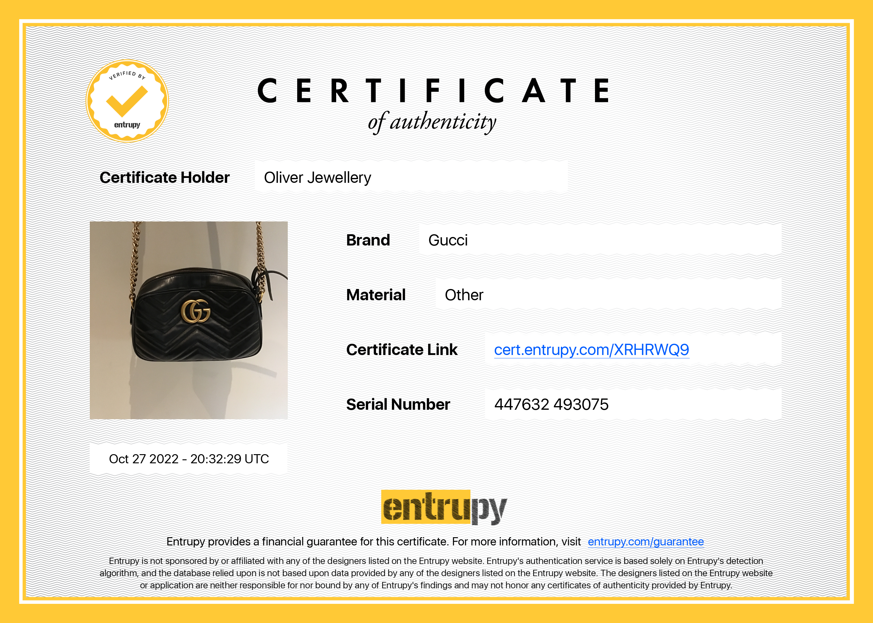 Gucci GG Marmont Matelasse Small Shoulder Bag w/ Box