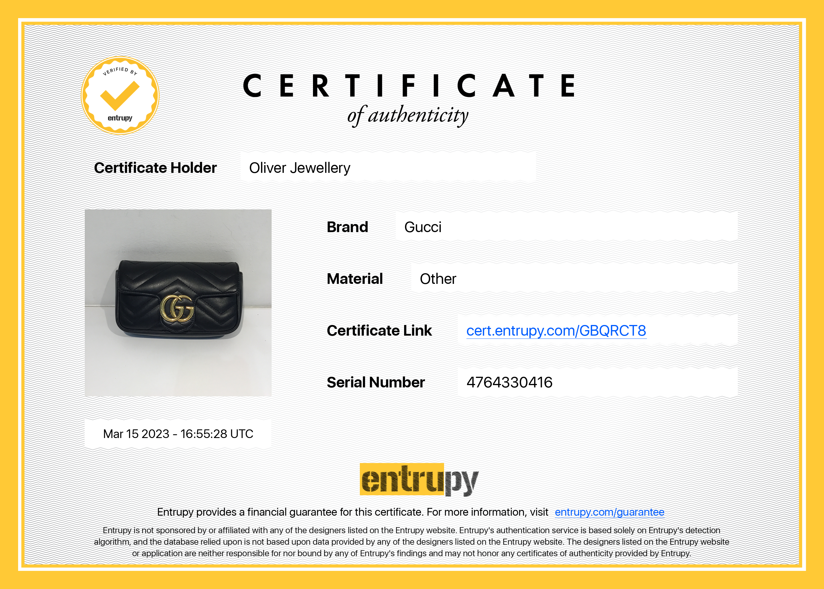 Gucci GG Marmont Matelasse Super Mini Bag w/ Box