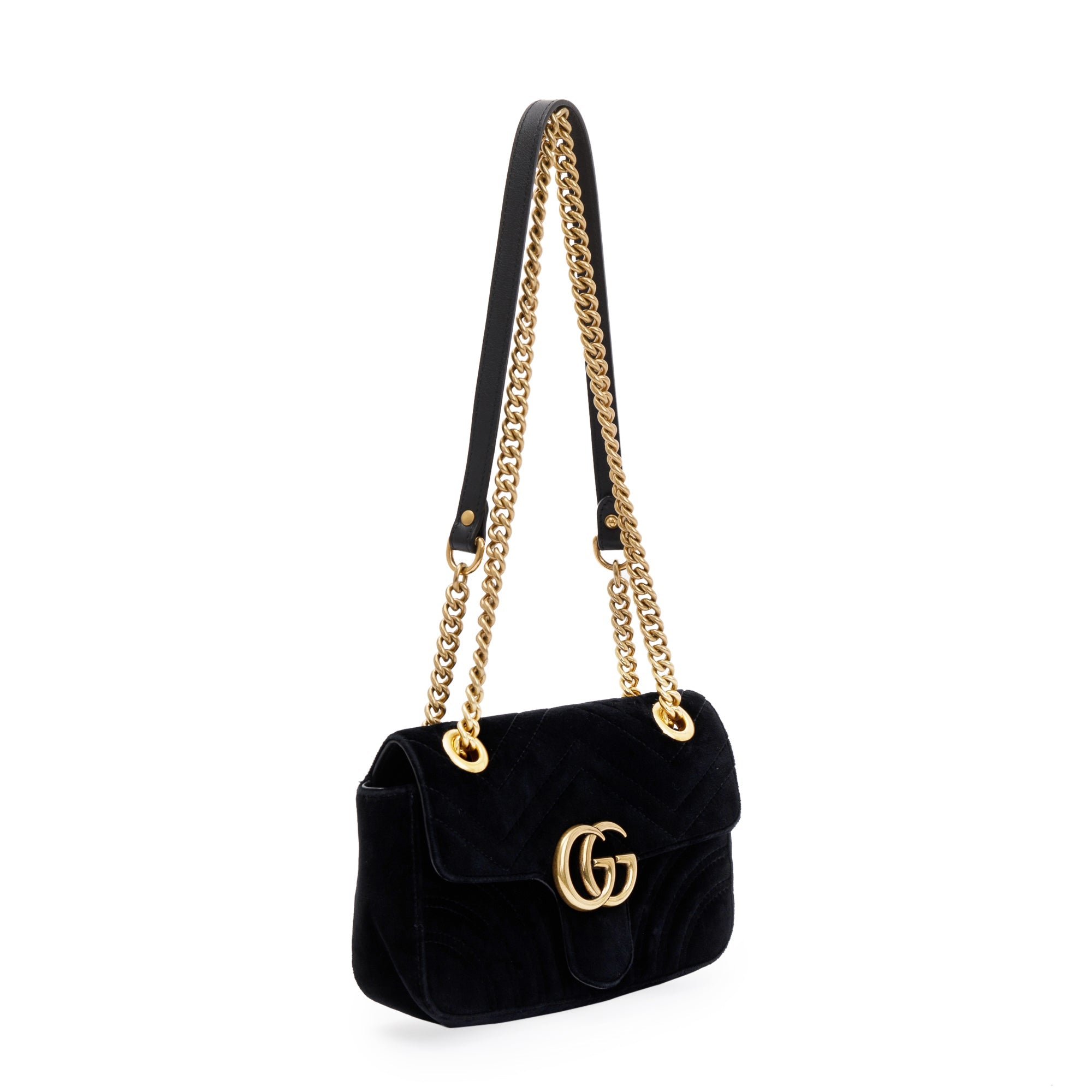 Gucci GG Marmont Matelasse Velvet Mini Bag