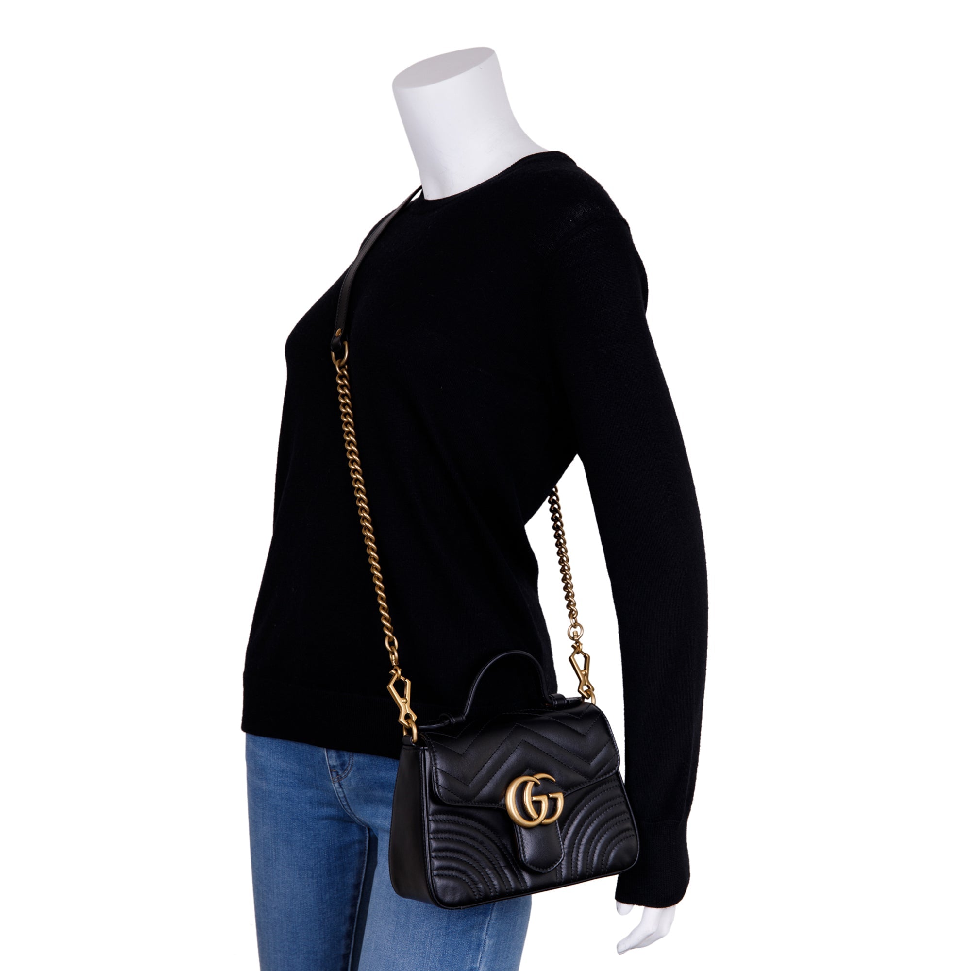 Gucci GG Marmont Mini Top Handle Bag