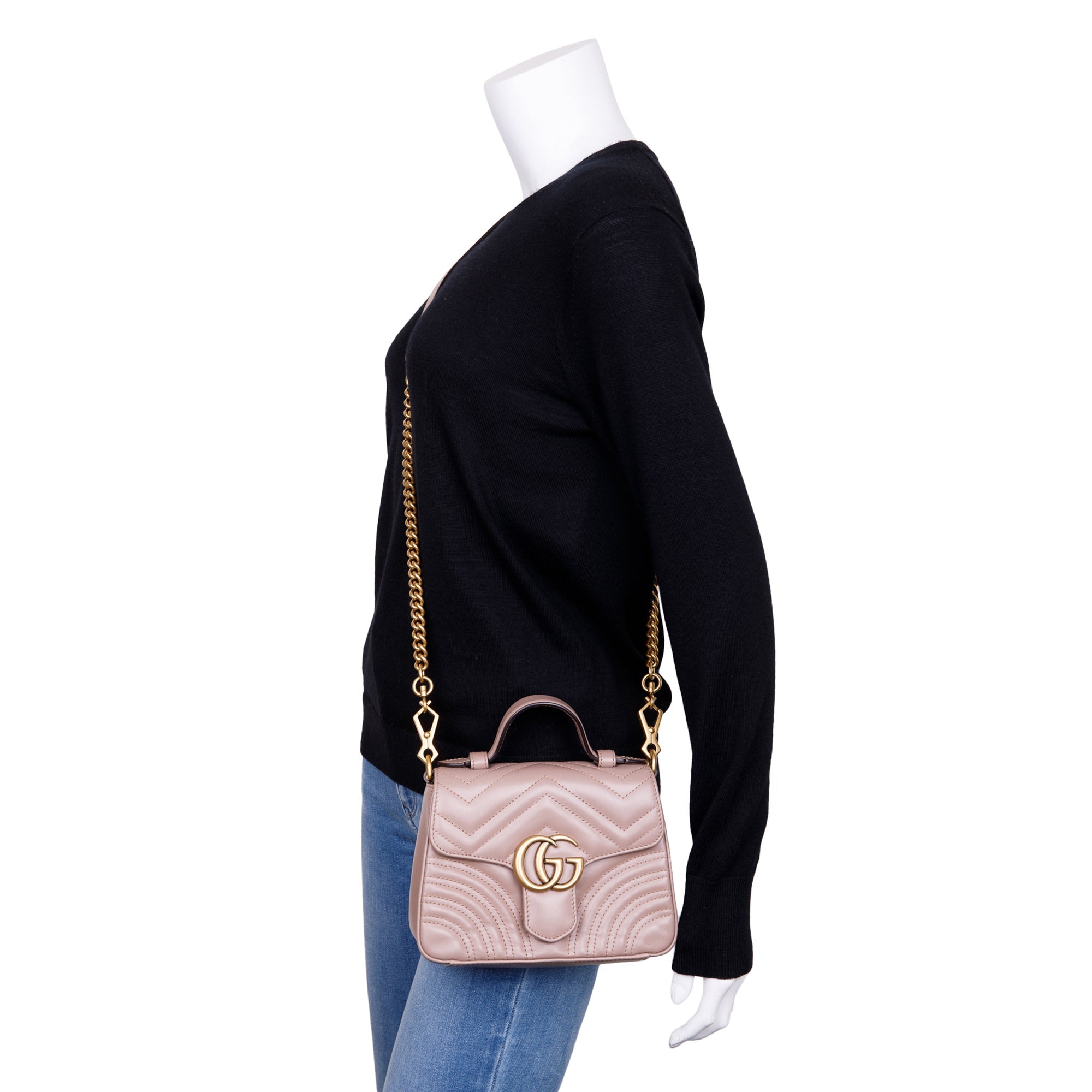 Gucci GG Marmont Mini Top Handle Bag