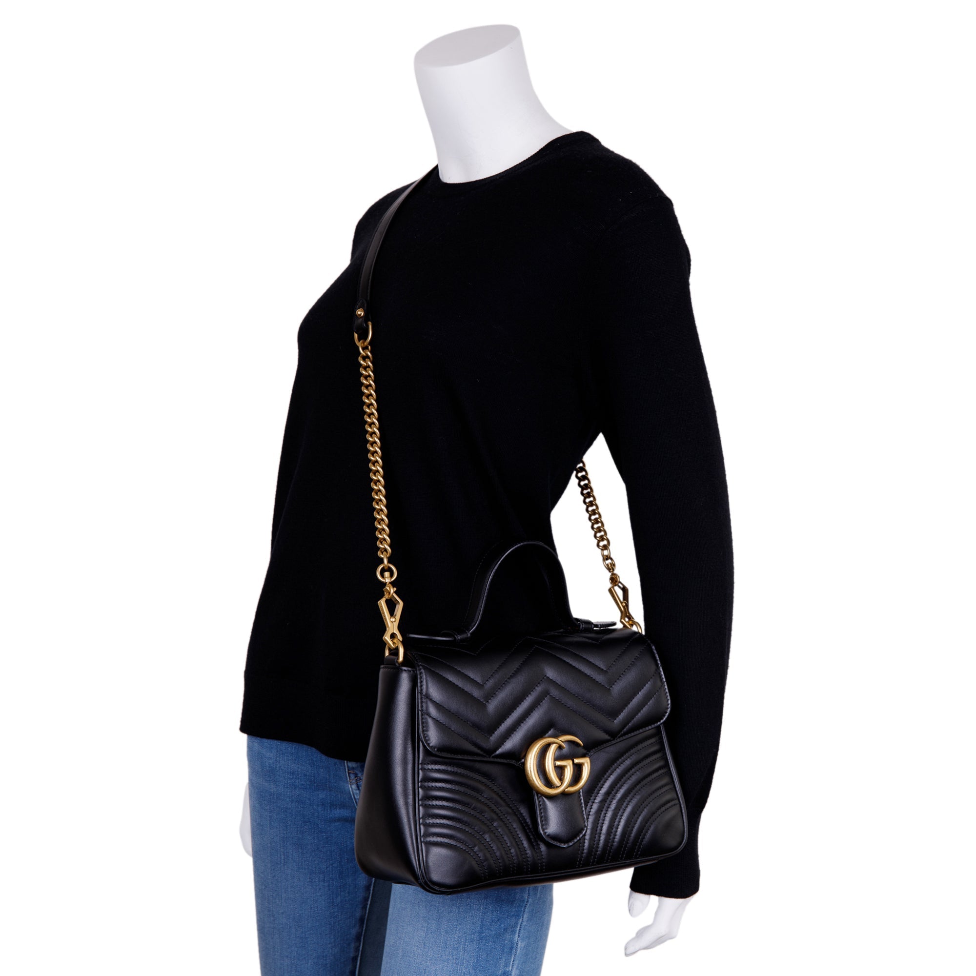 Gucci GG Marmont Small Top Handle Bag w/ Box