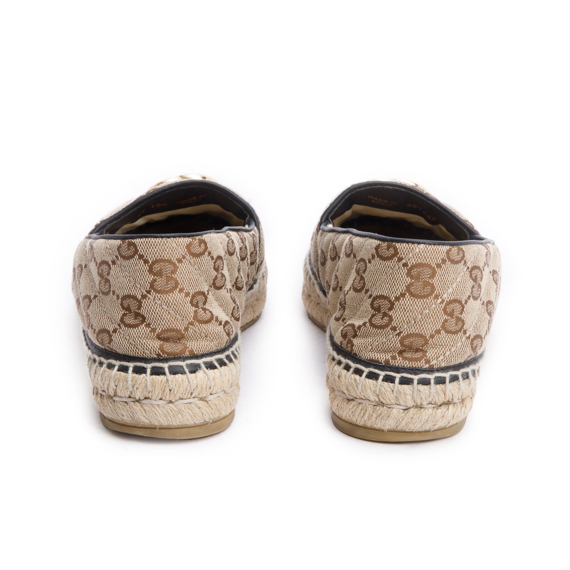 Gucci GG Matelasse Canvas Espadrille, Size 37 w/ Box